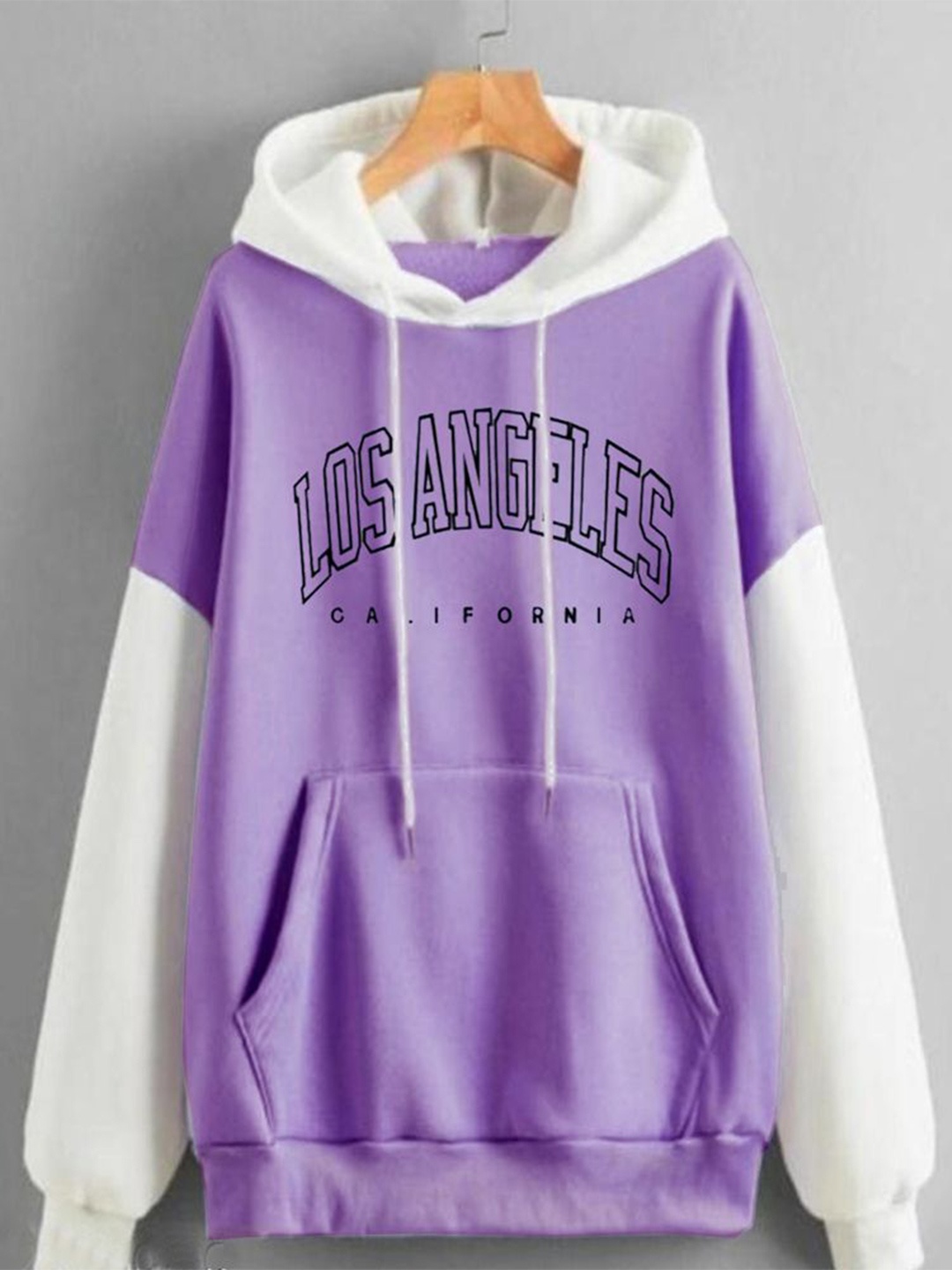 

Purser Women Colourblocked Printed Hooded Pullover Sweatshirt, Purple