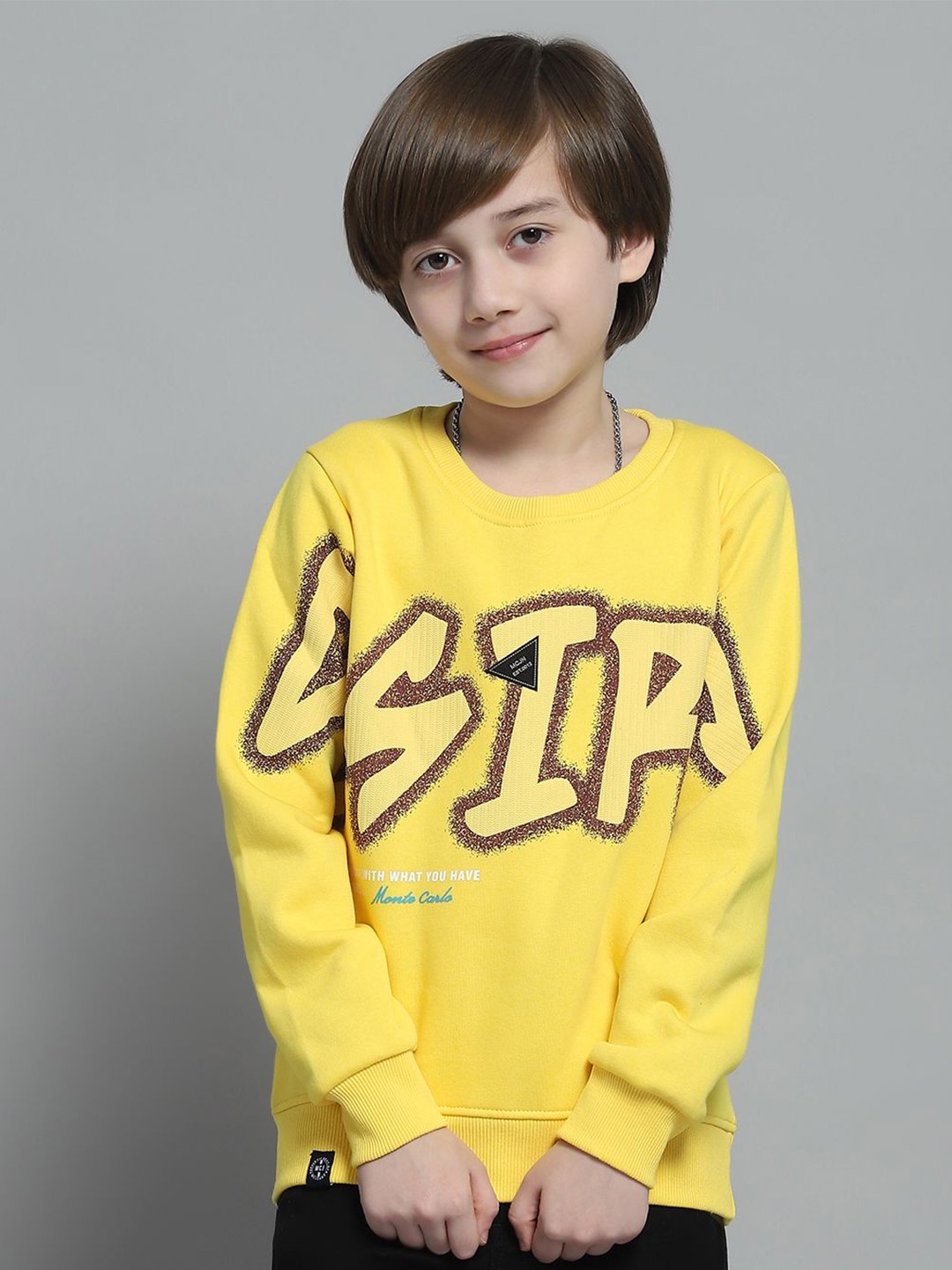 

Monte Carlo Boys Printed Sweatshirt, Yellow