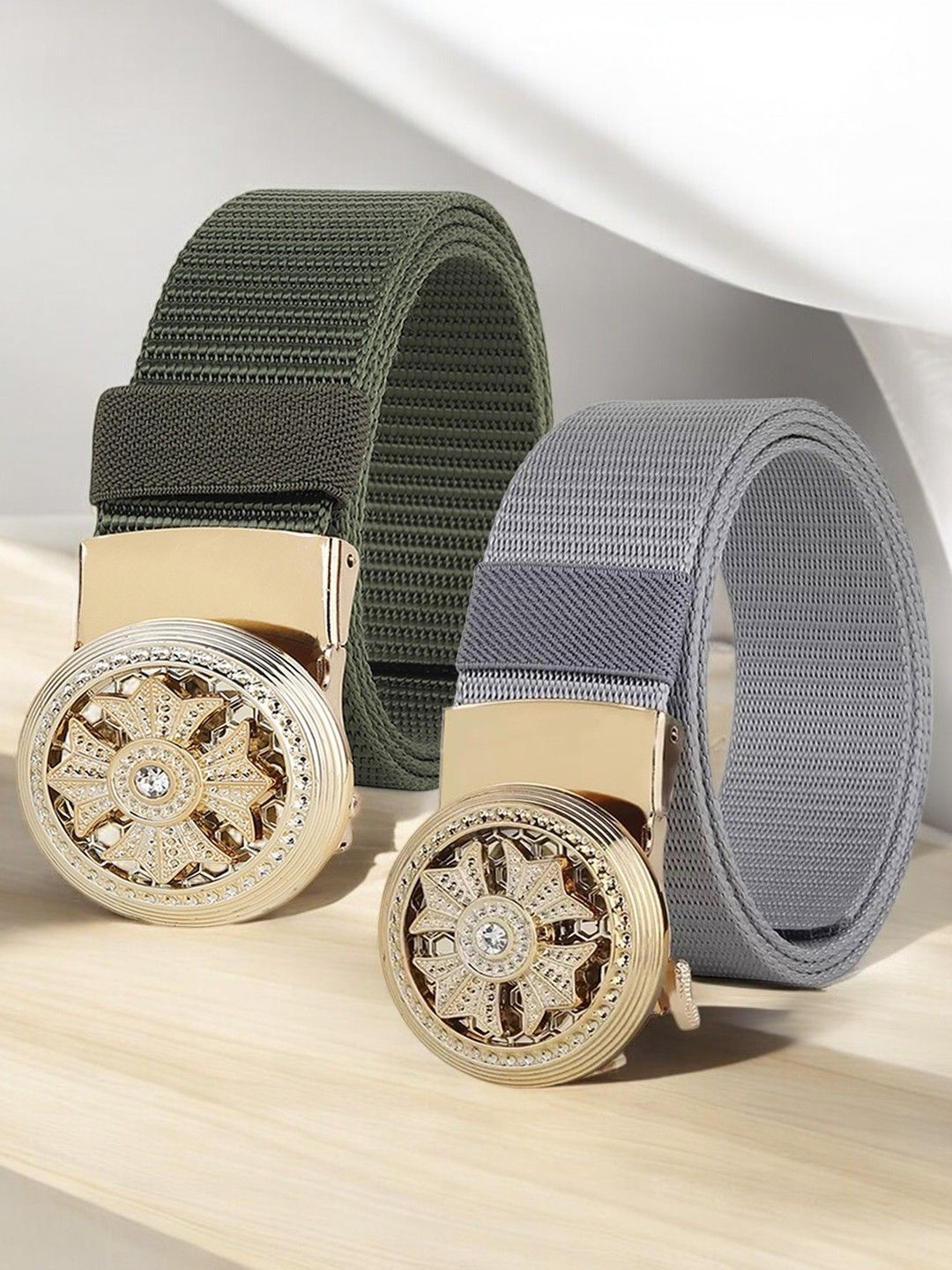 

Provogue Men Textured 2 Belt, Green