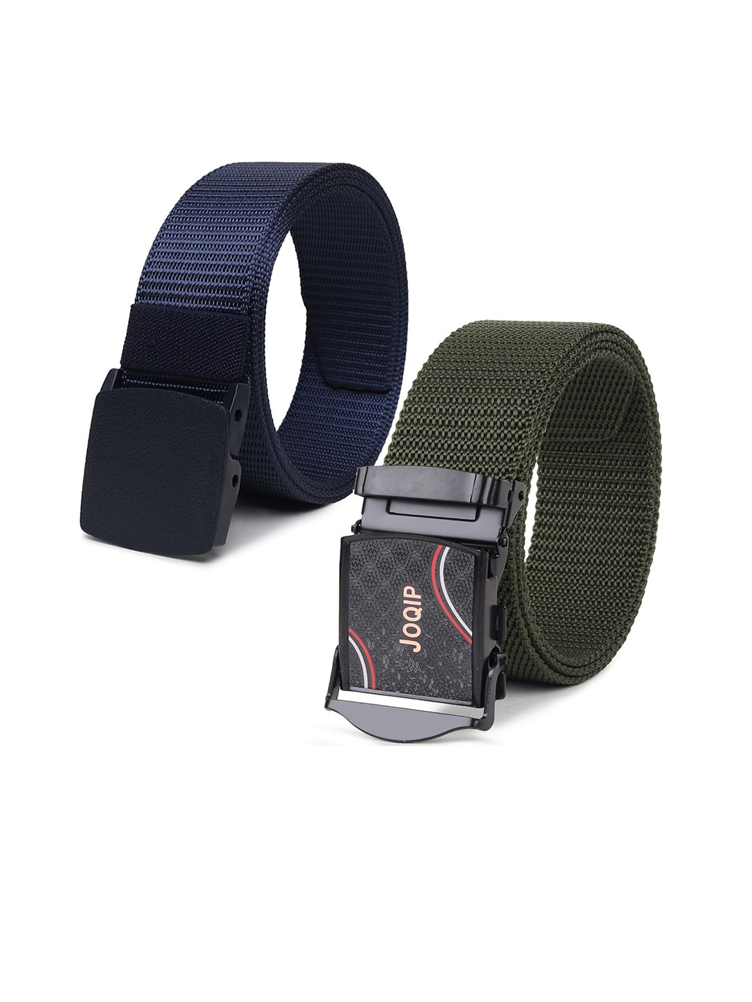 

Provogue Men Pack of 2 Textured Belts, Green