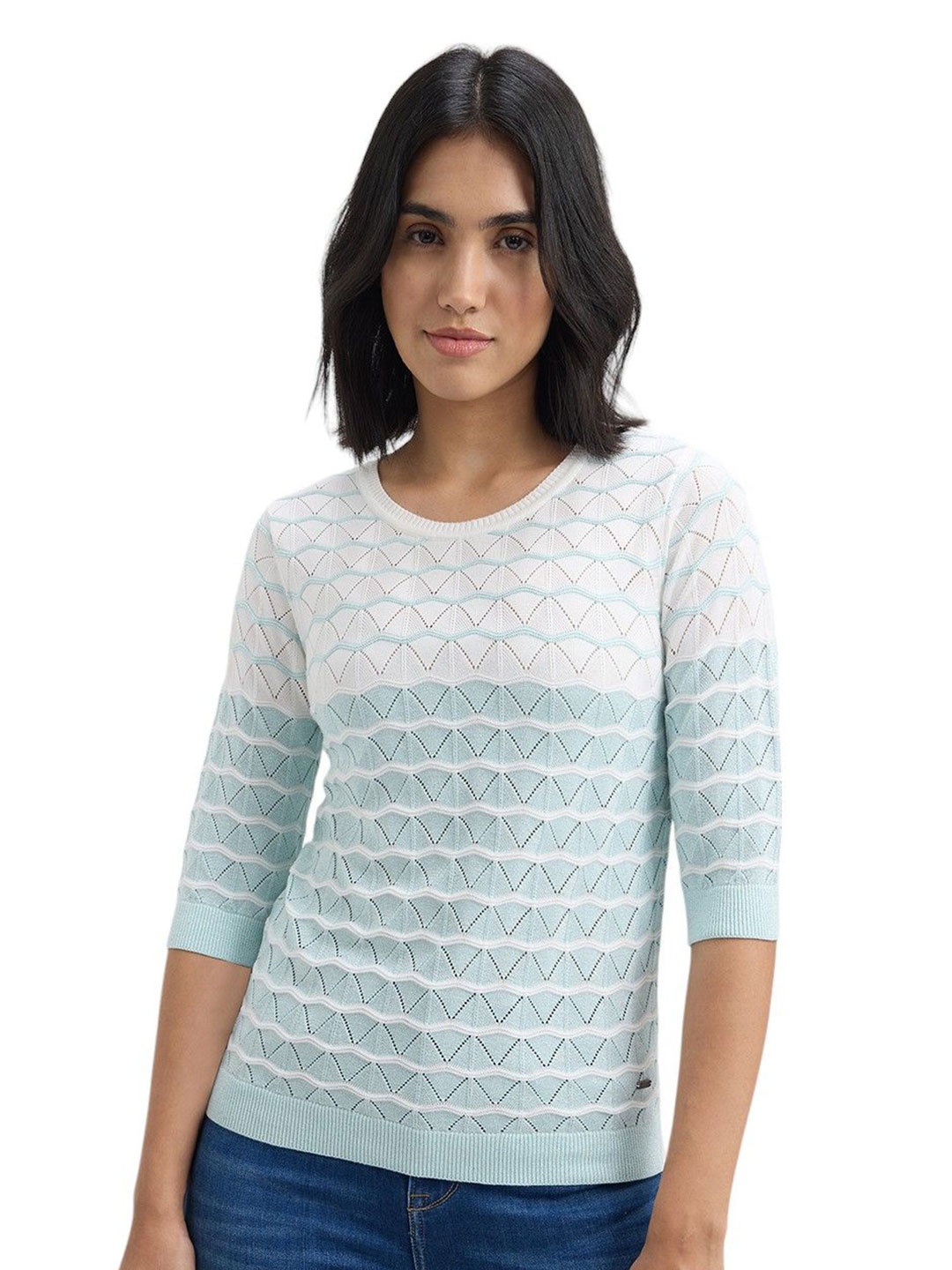 

Pepe Jeans Colourblocked Top, Blue