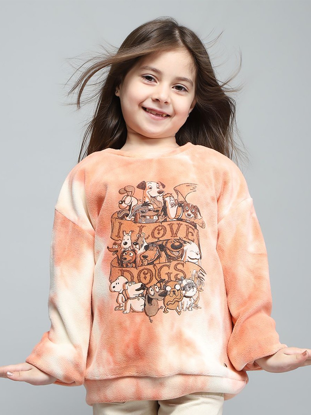 

Monte Carlo Girls Printed Sweatshirt, Pink