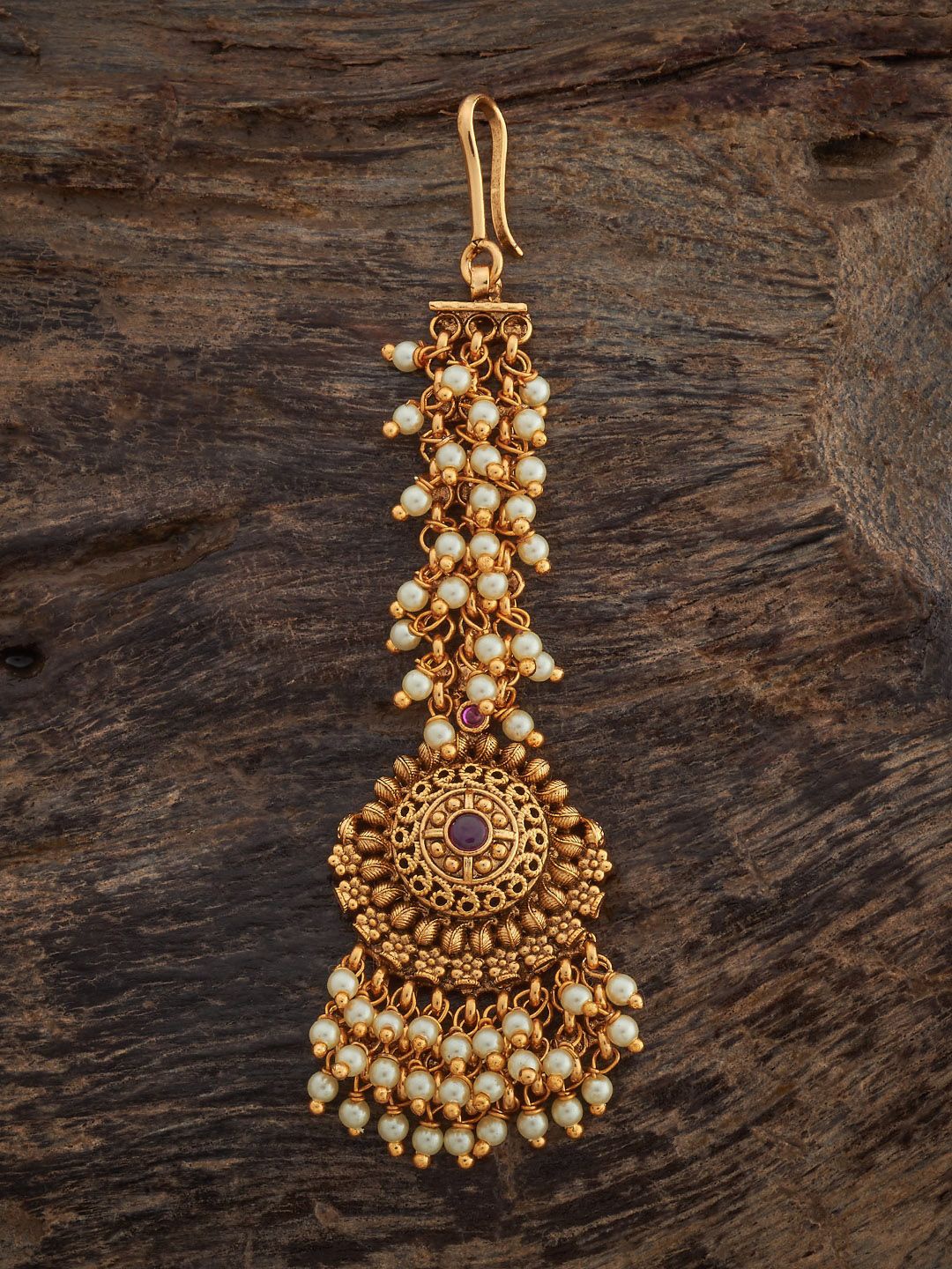 

Kushal's Fashion Jewellery Gold-Plated Maang Tikka Head Jewellery