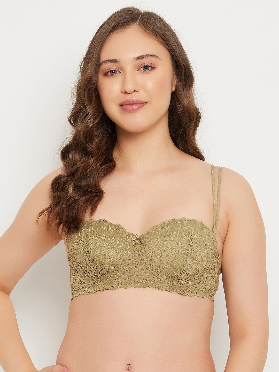 

Clovia Floral Bra Full Coverage Underwired Lightly Padded, Green