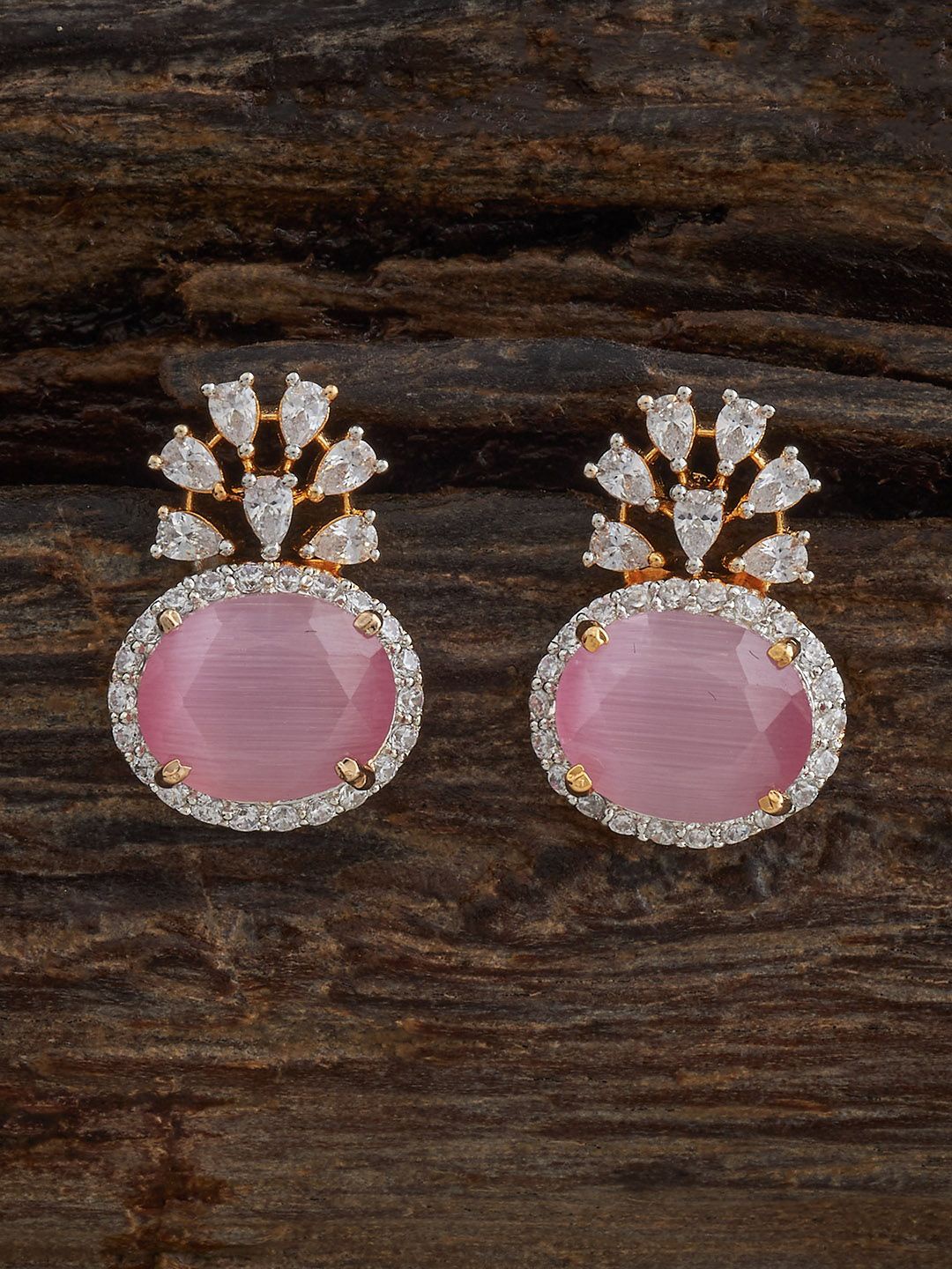 

Kushal's Fashion Jewellery Geometric Studs Earrings, Pink