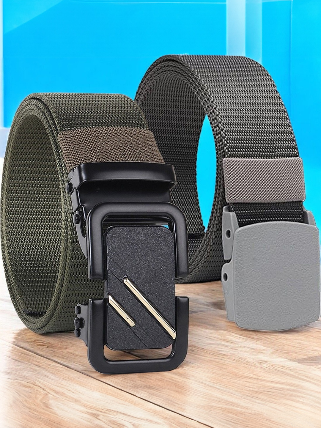 

Provogue Men Textured 2 Belt, Green
