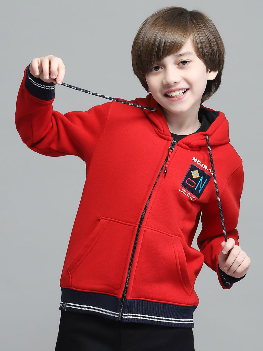 

Monte Carlo Boys Printed Hooded Sweatshirt, Red
