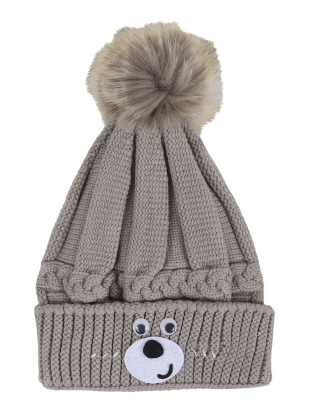 

TIPY TIPY TAP Unisex Kids Self Design Beanie, Grey