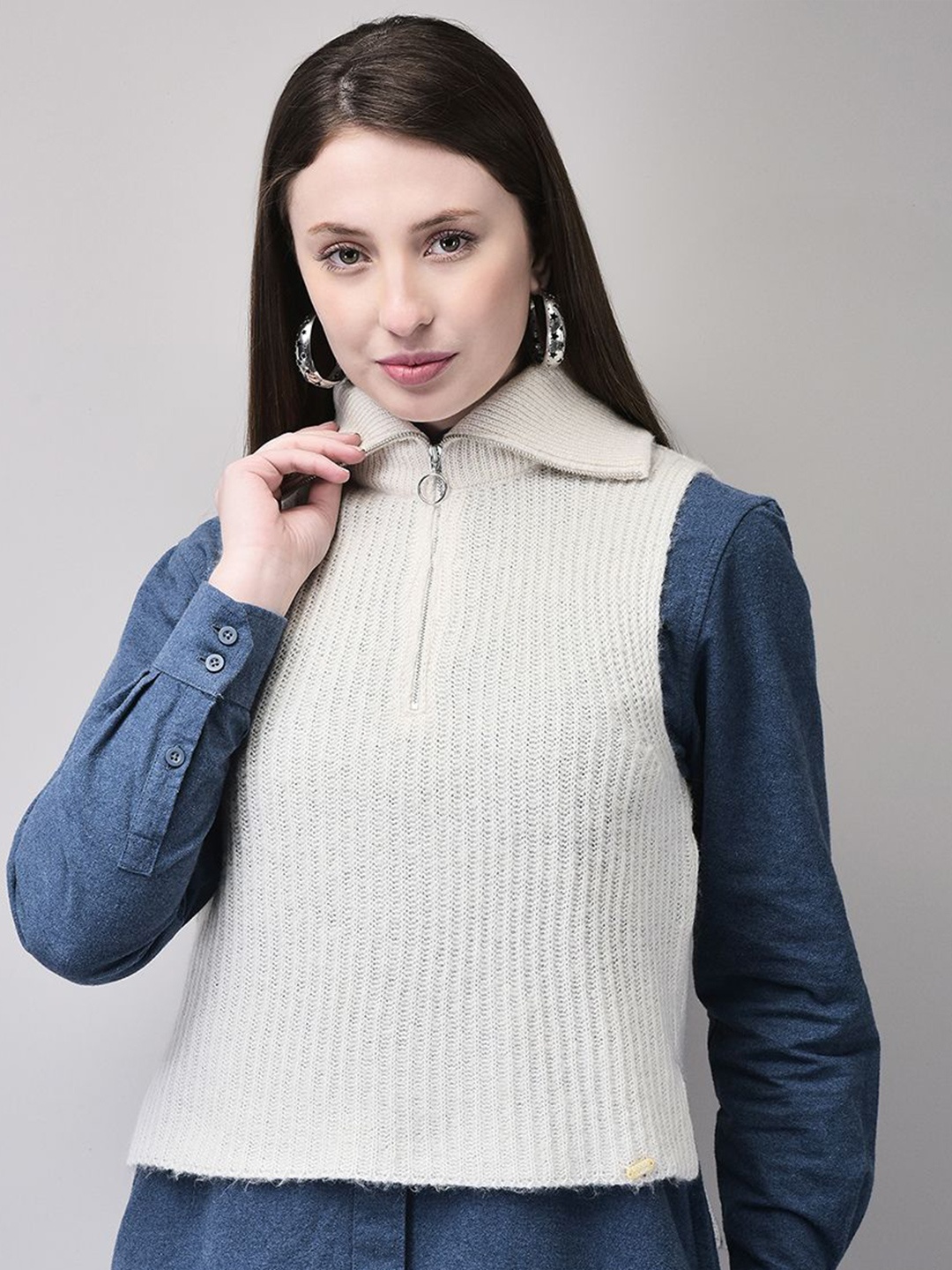 

Woods Women Striped Sweatshirt, Cream