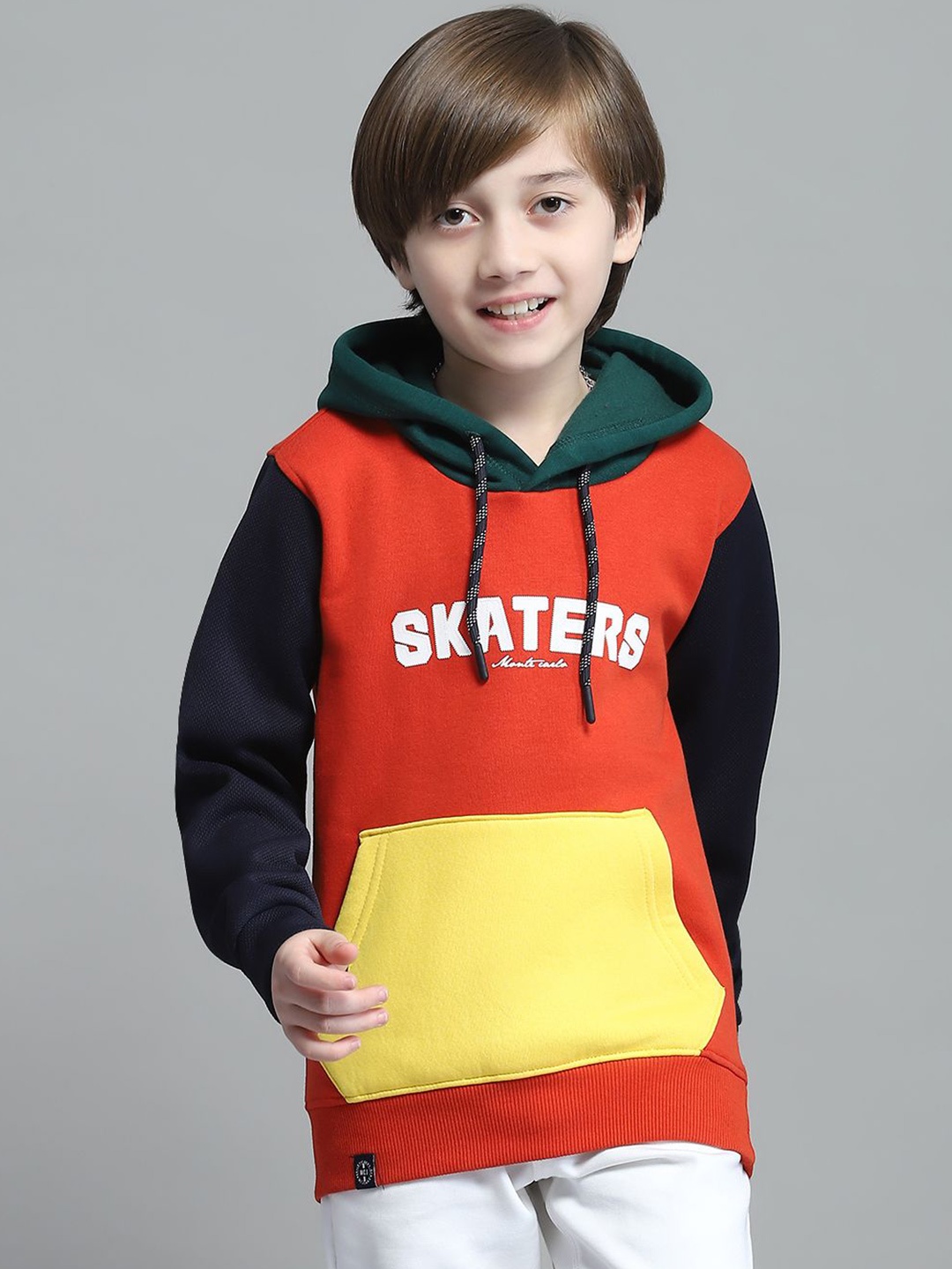 

Monte Carlo Boys Printed Hooded Sweatshirt, Orange