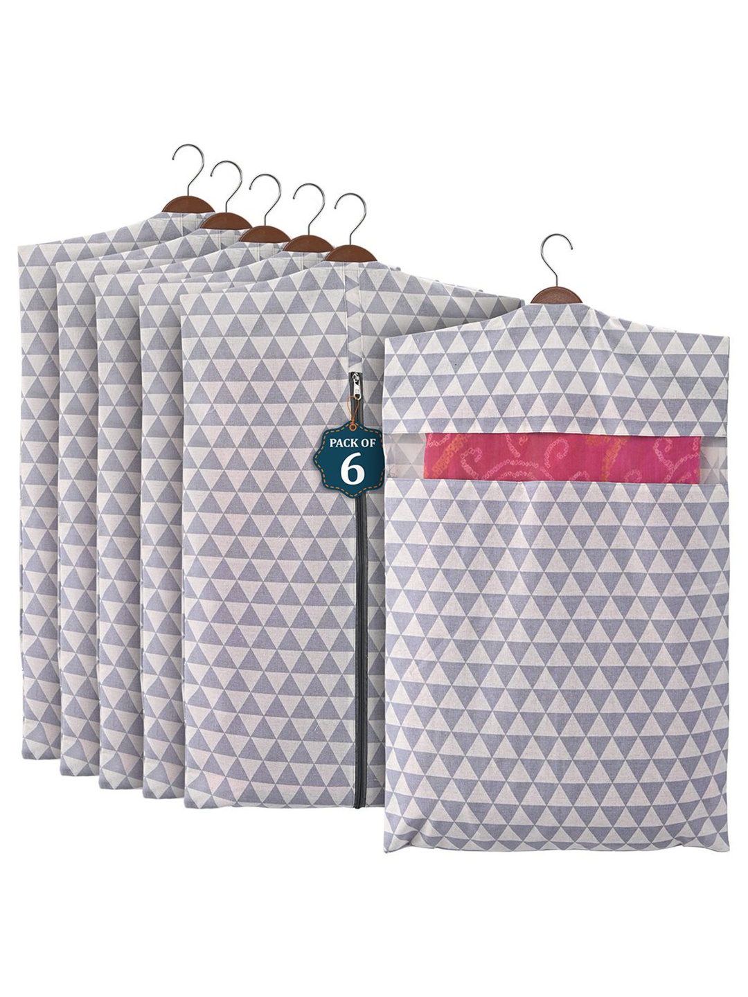 

Kuber Industries Grey Set of 6 Regular Multi-Utility Organisers