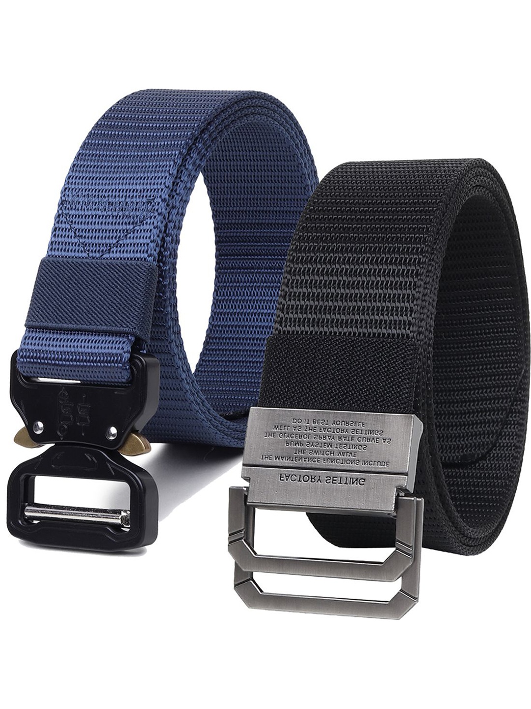 

Provogue Men Pack of 2 Textured Belt, Blue