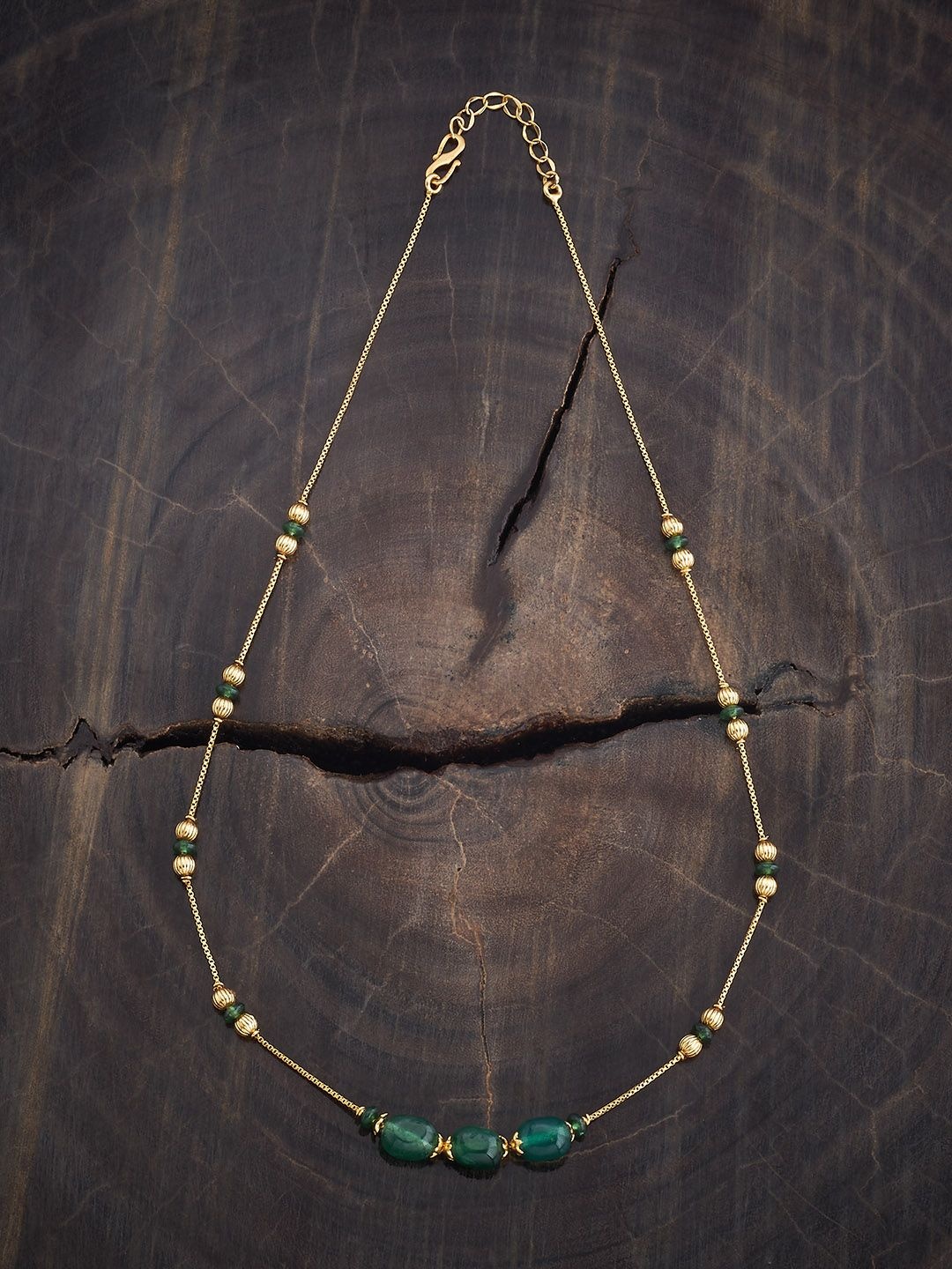 

Kushal's Fashion Jewellery Gold-Plated Beaded Antique Chain