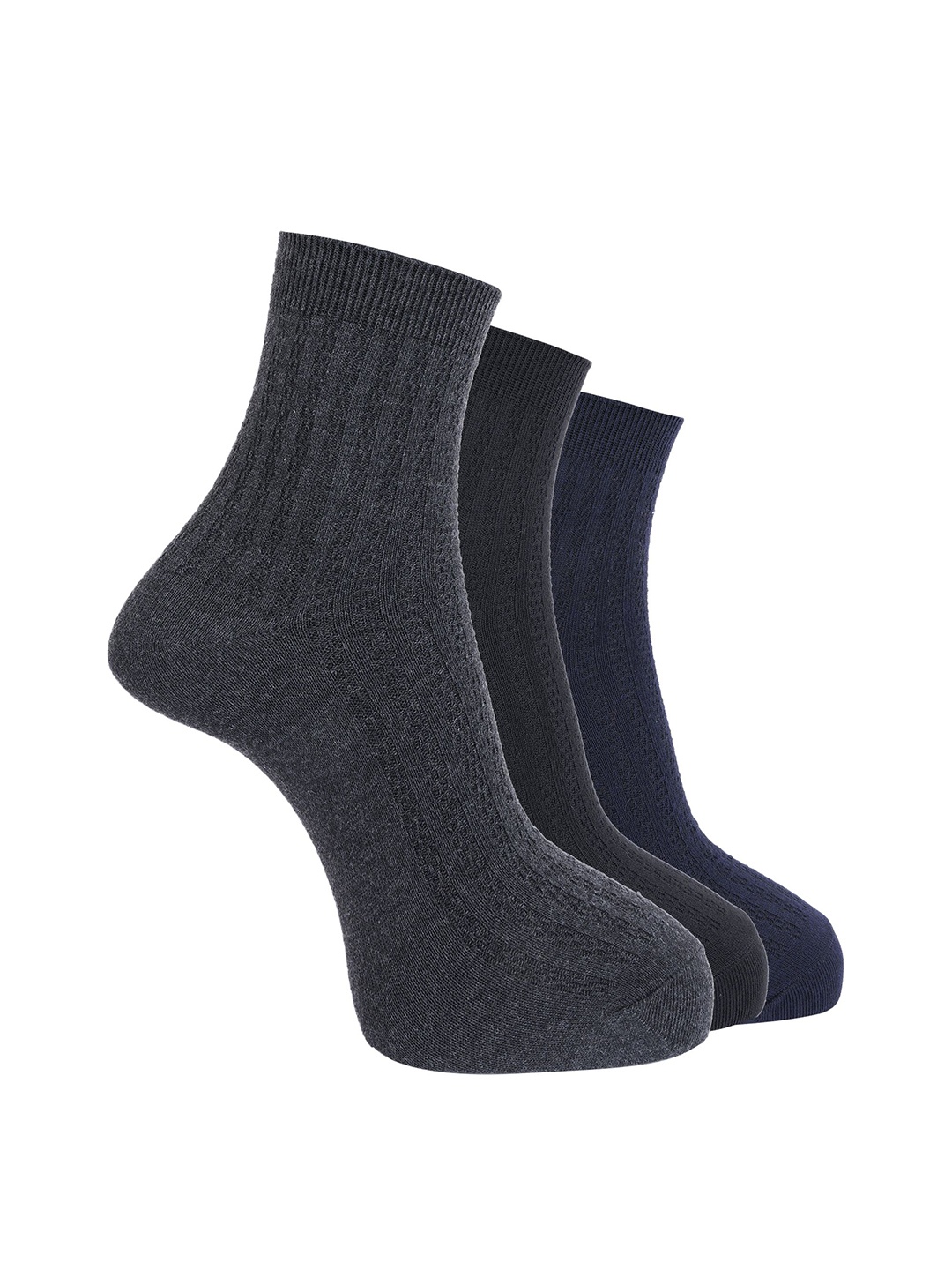 

Dollar Men Pack of 3 Ankle Length Socks, Grey