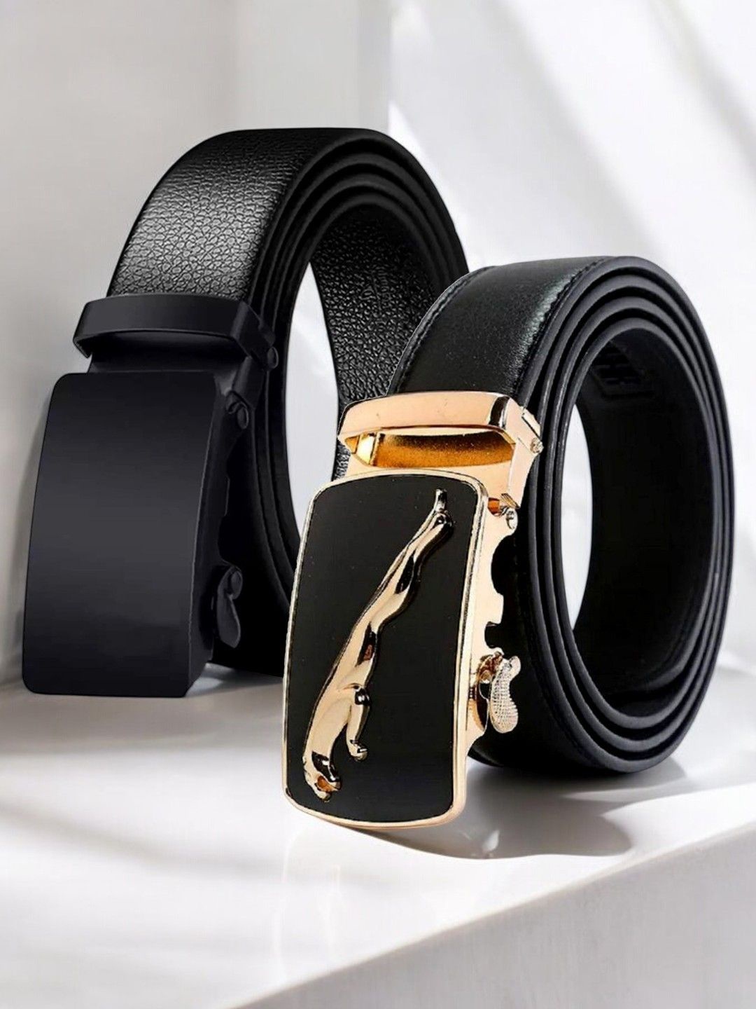 

Provogue Men Textured 2 PU Belt, Black