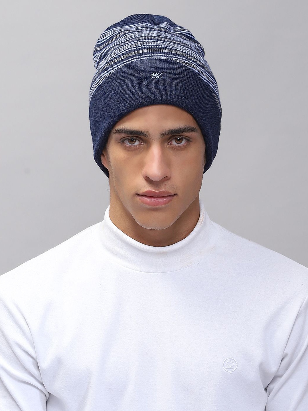 

Monte Carlo Men Self Design Beanie, Blue