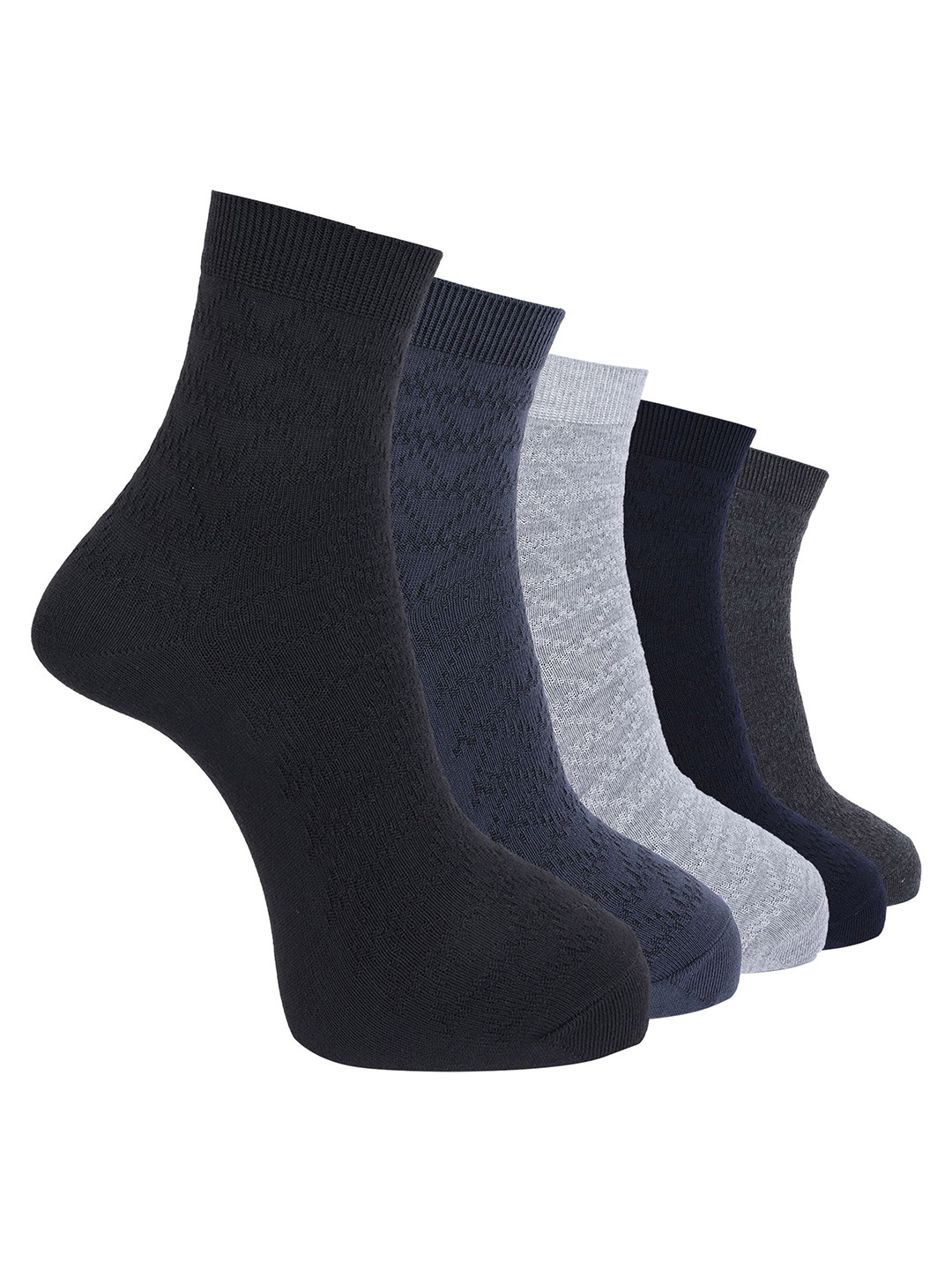 

Dollar Men Pack of 5 Free Size Ankle Length Cotton Socks, Multi