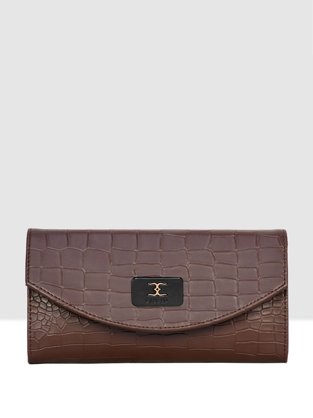 

ESBEDA Women Animal Textured PU Card Holder, Brown