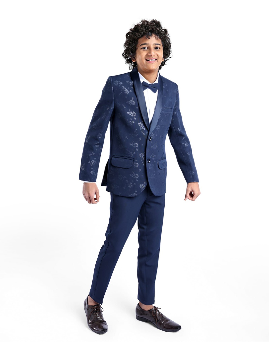 

Mark & Mia Boys Single Breasted 3 Piece Suit Set, Navy blue