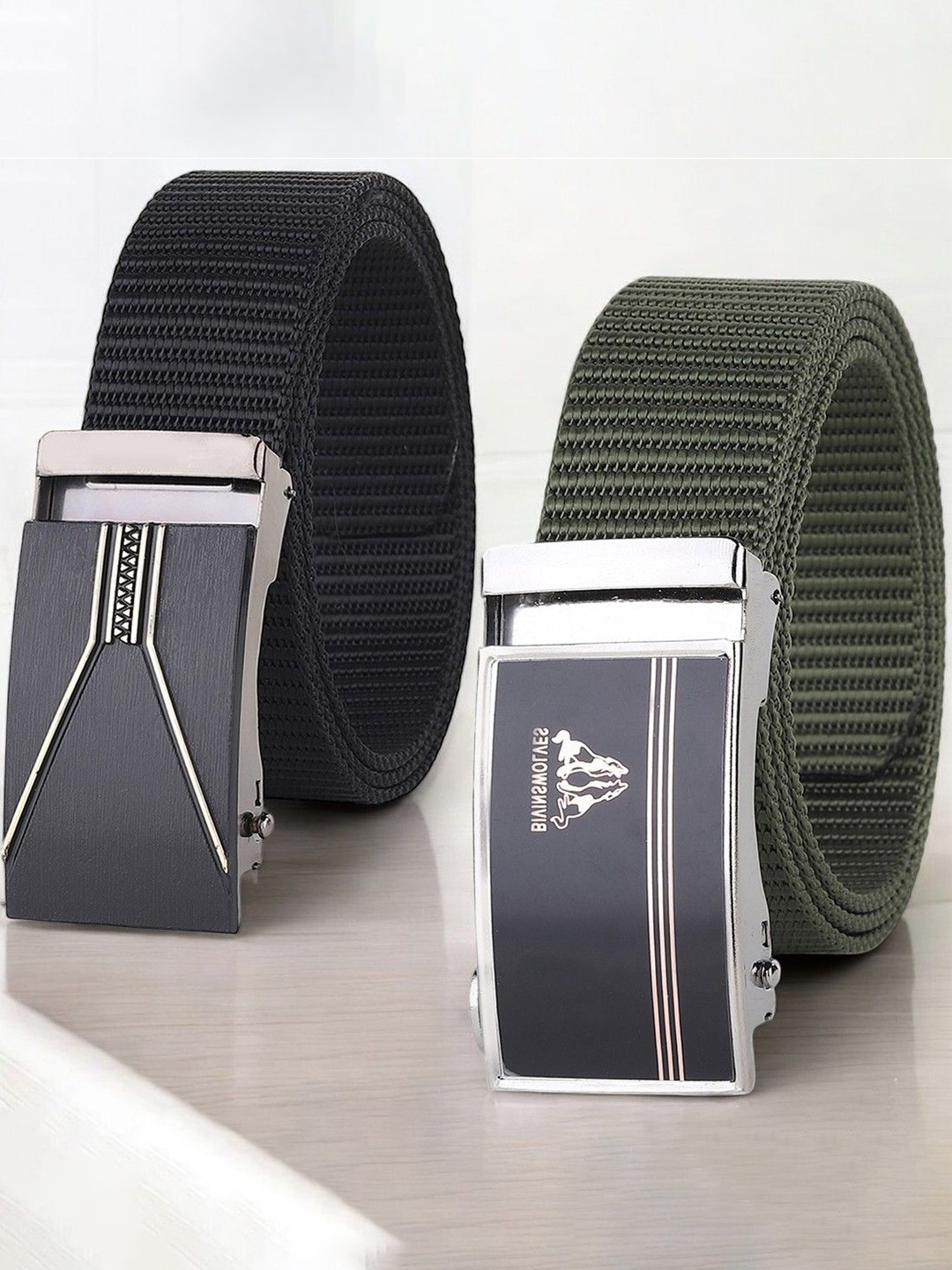 

Provogue Men Textured 2 Belt, Green