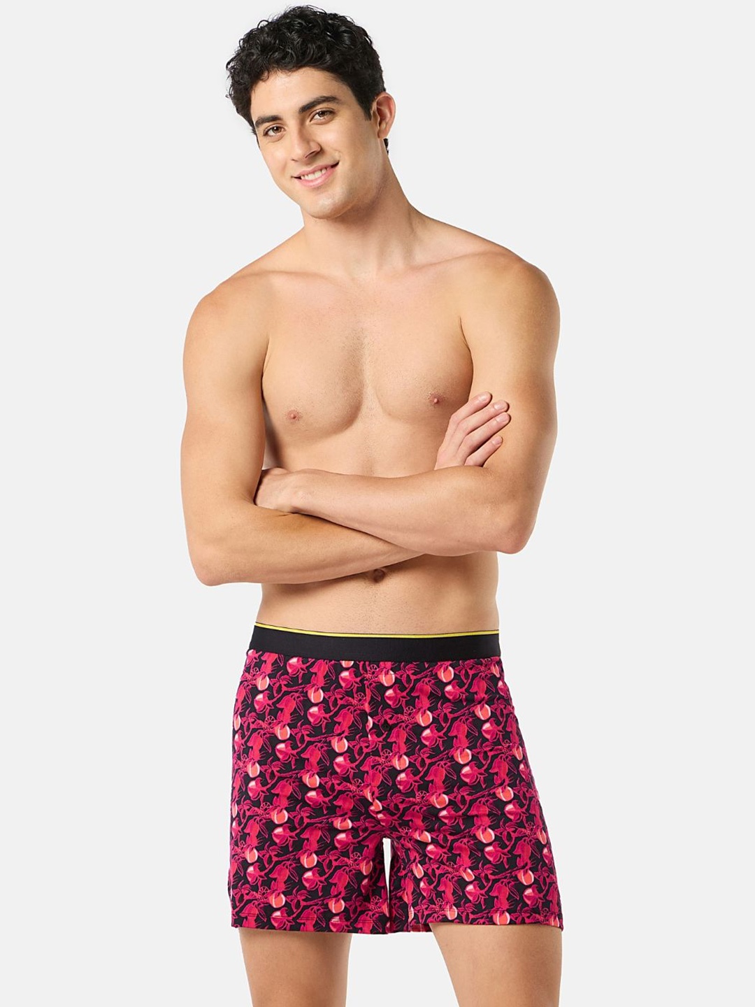 

bummer Mens Underwear Micromodal Printed Boxer, Black