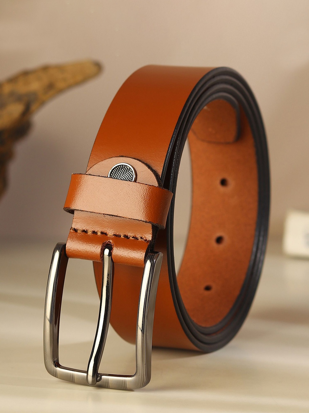 

Provogue Men Leather Belt, Tan