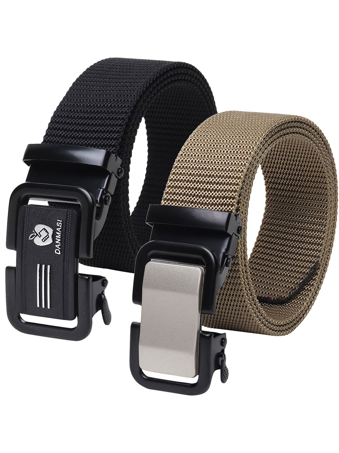 

Provogue Men Pack Of 2 Woven Design Belt, Beige