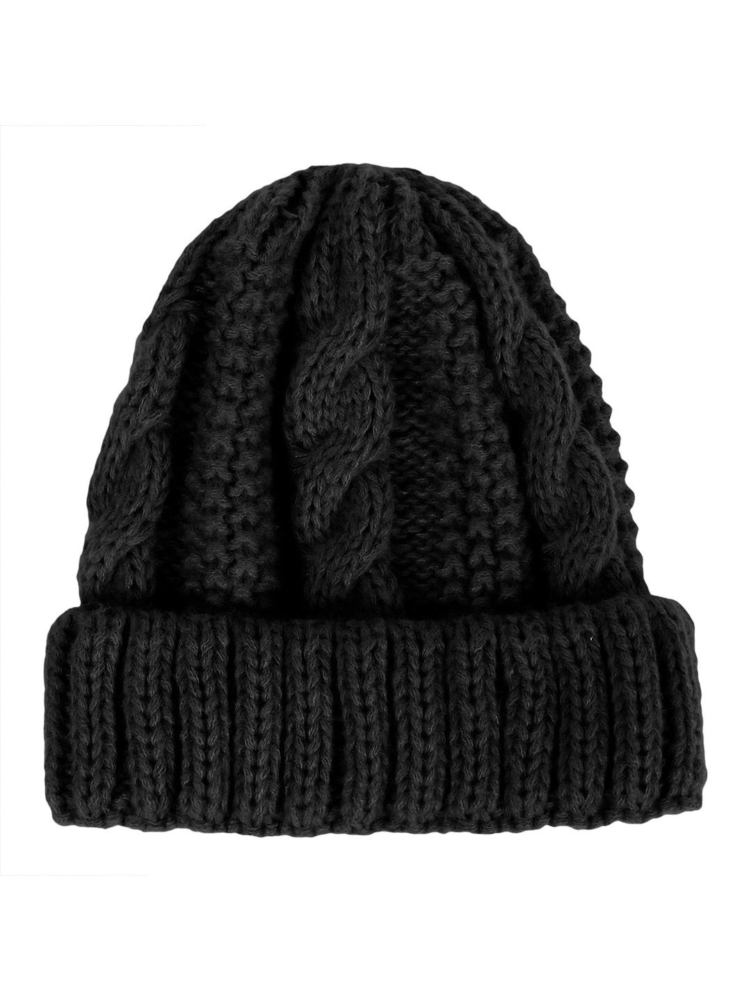 

TIPY TIPY TAP Kids Self Design Woollen Beanie, Black