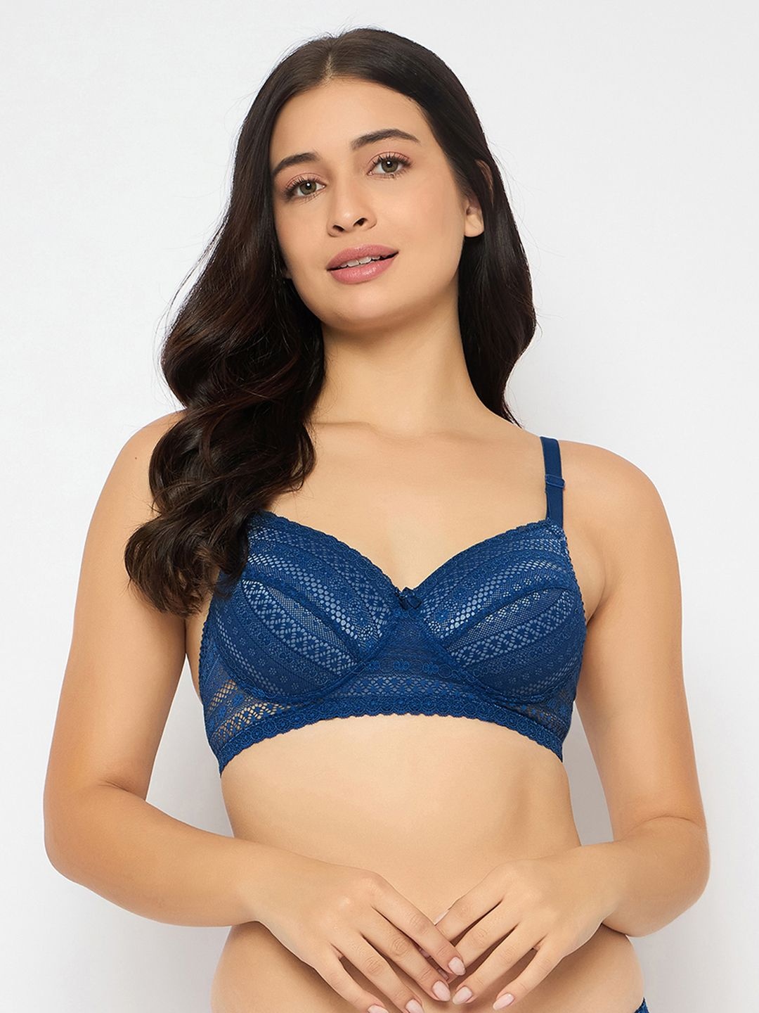 

Clovia Full Coverage Lightly Padded Everyday Bra, Blue