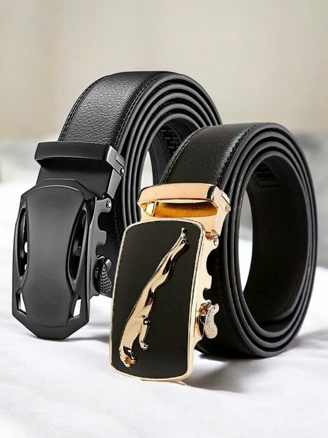

Provogue Men Textured 2 PU Belt, Black
