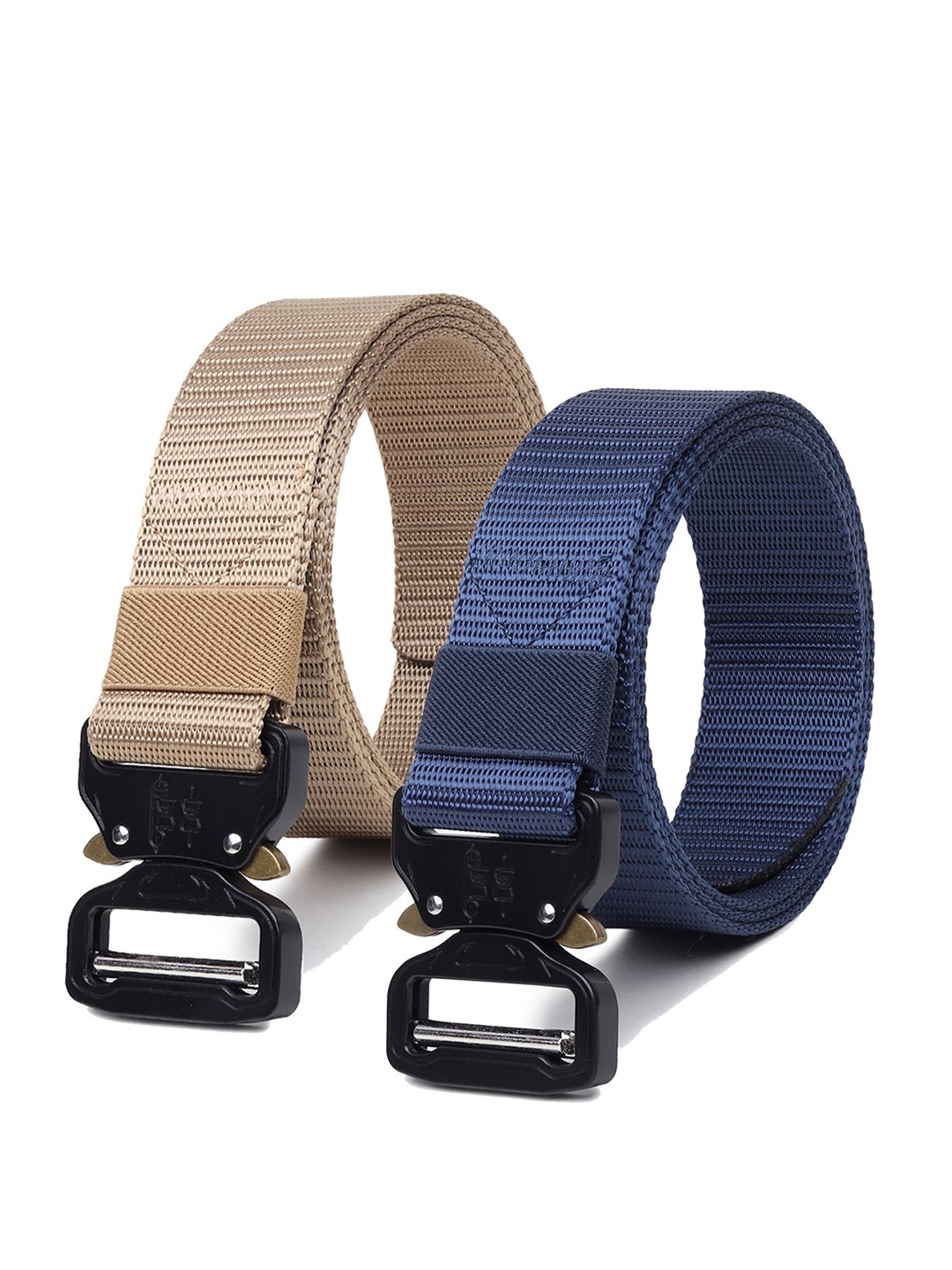 

Provogue Men Pack Of 2 Textured Belt, Blue