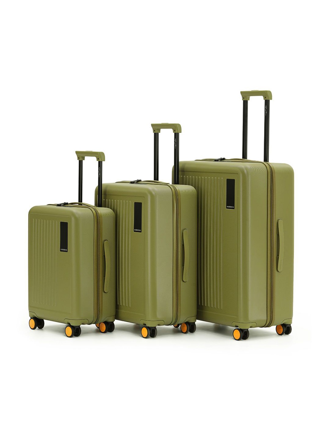 

MOKOBARA The Transit Luggage Set of 3 Hard Sided Trolley Bag, Olive