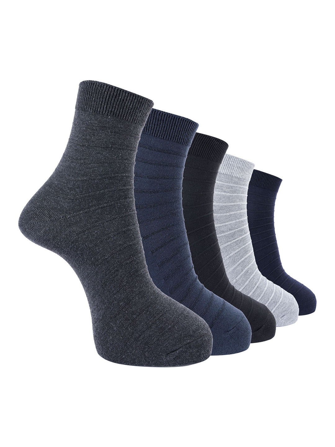 

Dollar Men Pack of 5 Above Ankle Length Socks, Grey melange