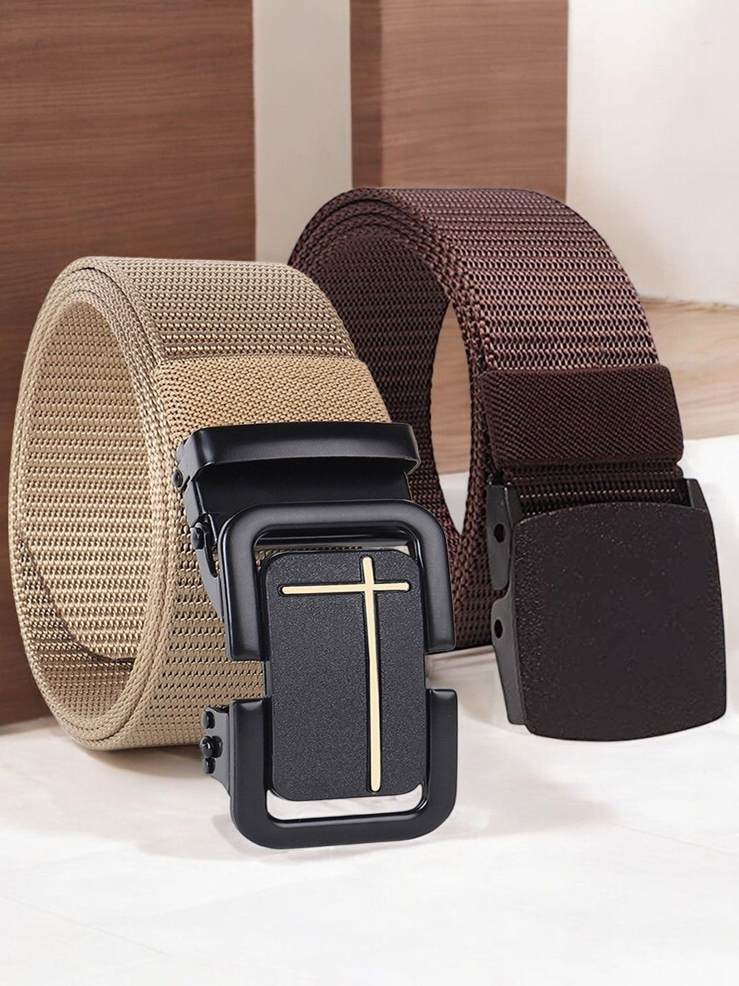 

Provogue Men Textured 2 Belt, Brown