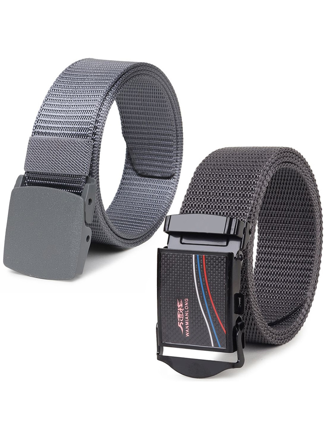 

Provogue Men Pack Of 2 Textured Belt, Grey