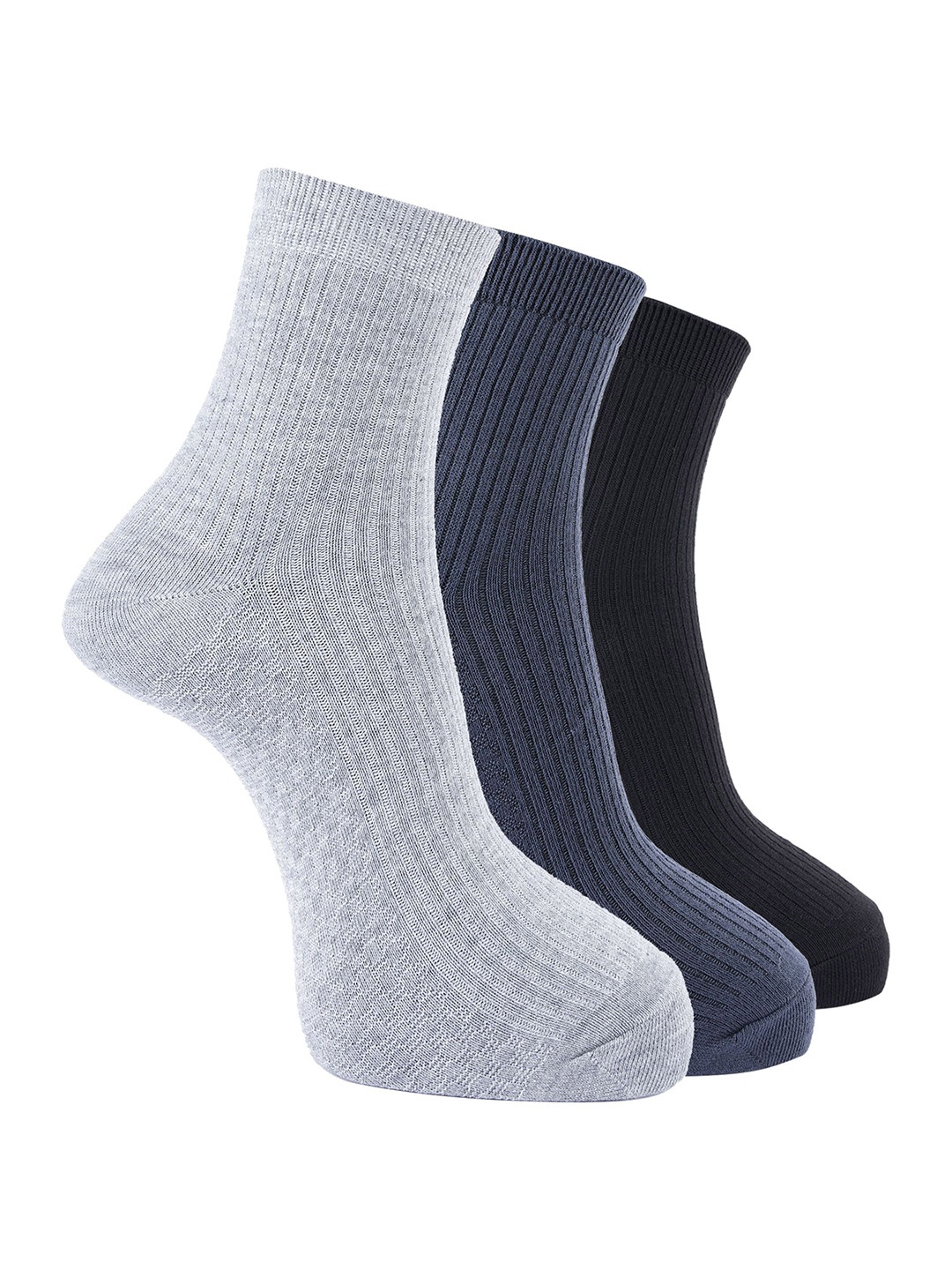 

Dollar Men Pack of 3 Ankle Length Socks, Navy blue