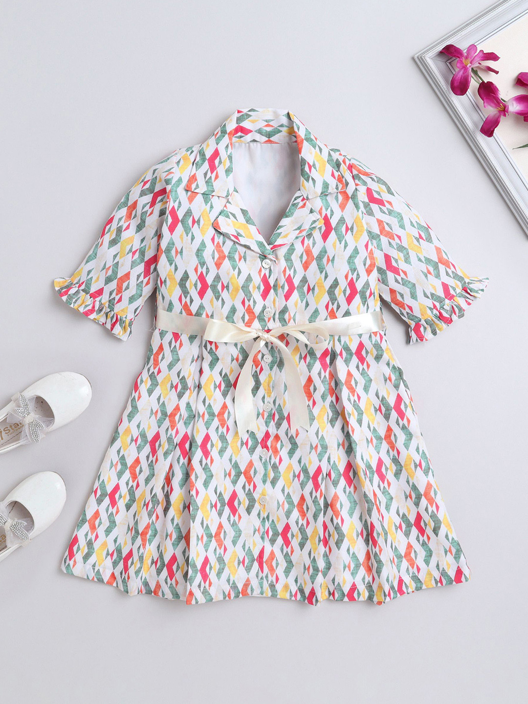 

The Magic Wand Print A-Line Dress, Off white