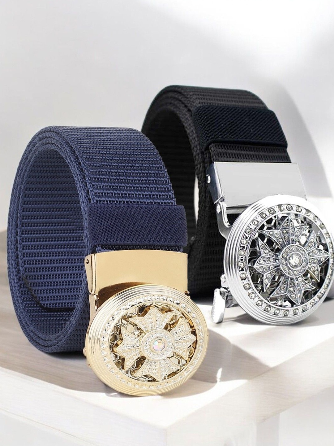 

Provogue Men Textured 2 Belt, Blue