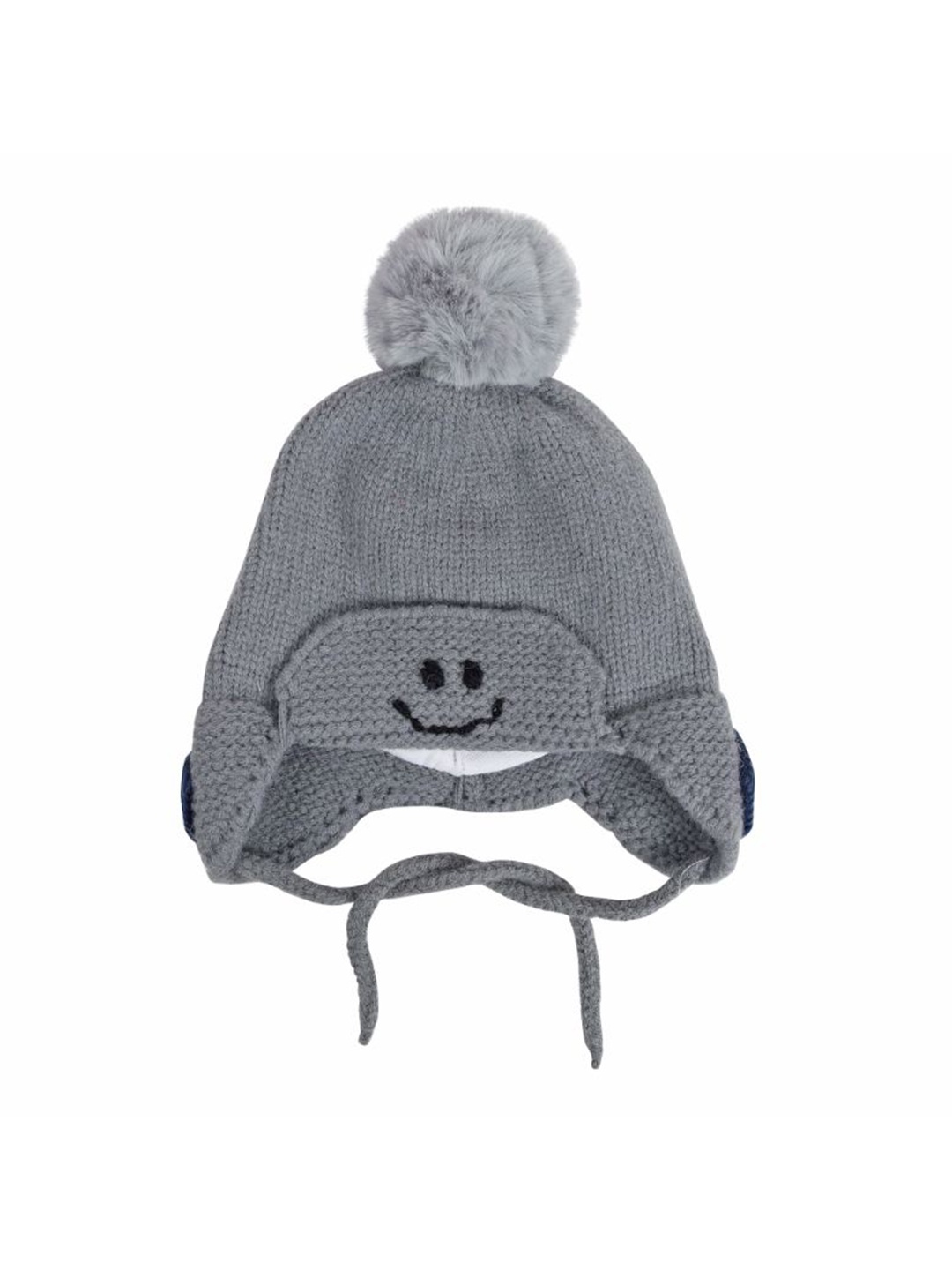 

TIPY TIPY TAP Kids Self Design Woollen Beanie, Grey
