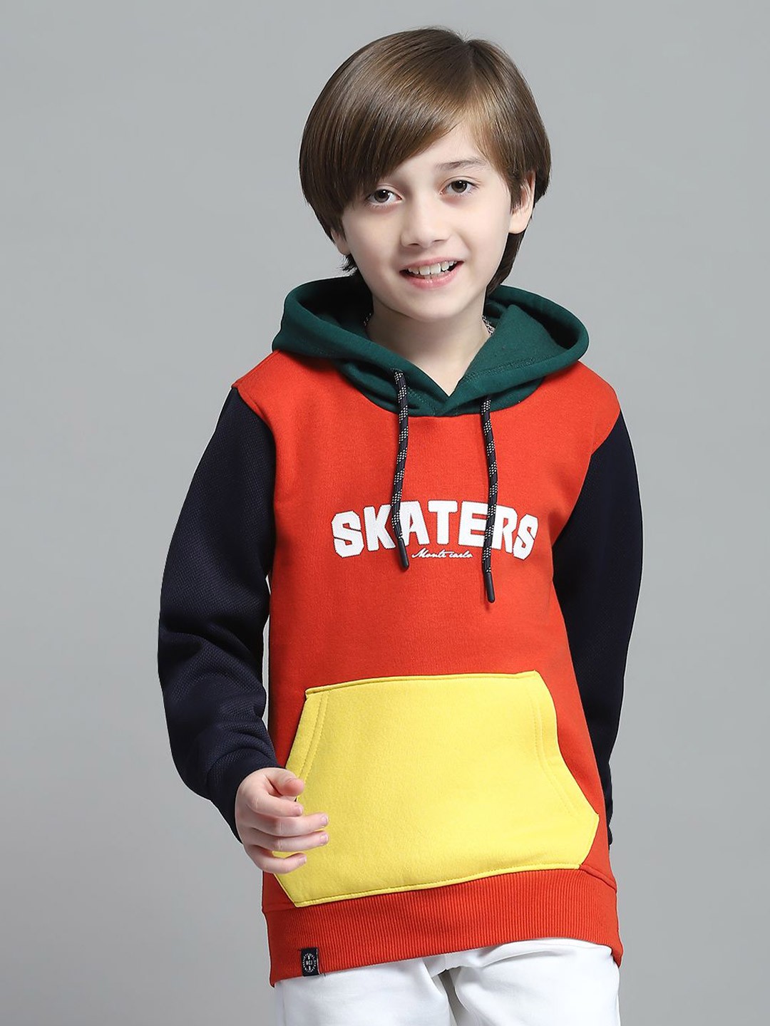 

Monte Carlo Boys Printed Hooded Sweatshirt, Orange