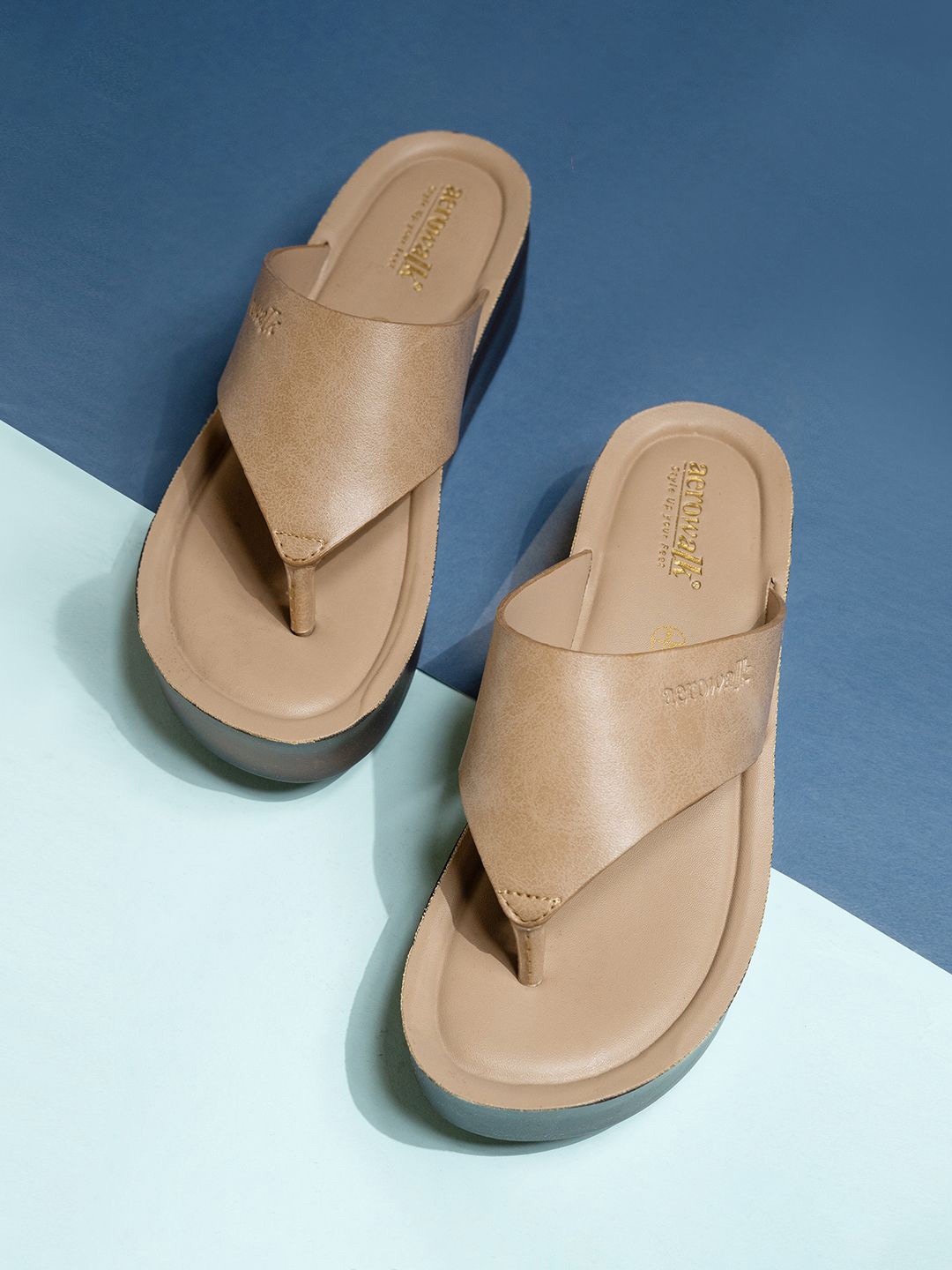 

Aerowalk Women Open Toe Flats, Beige