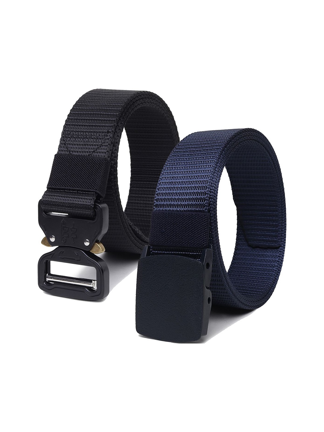 

Provogue Men Pack Of 2 Textured Belt, Navy blue