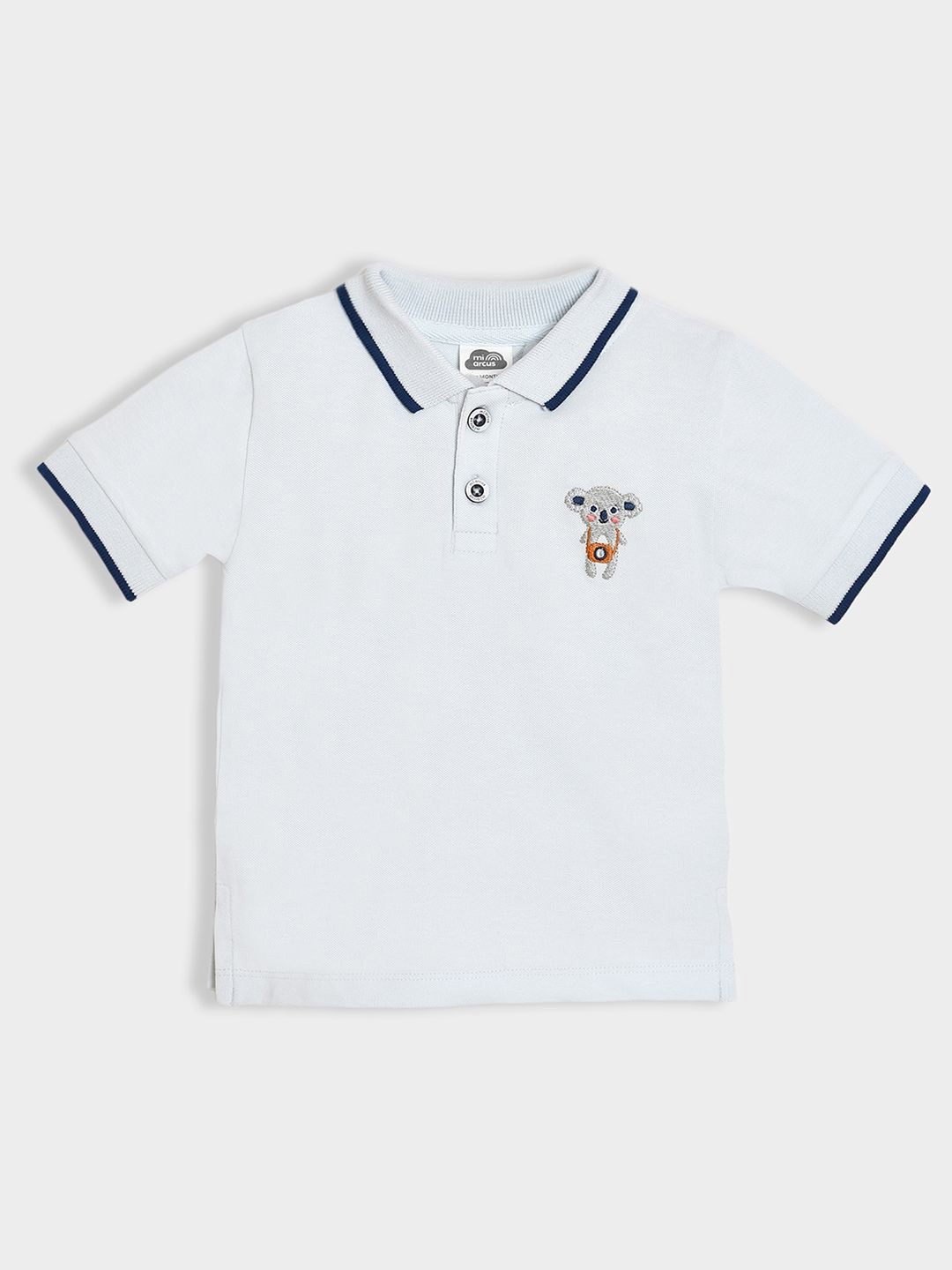 

MiArcus Boys Solid Polo Collar Cotton T-shirt, Blue
