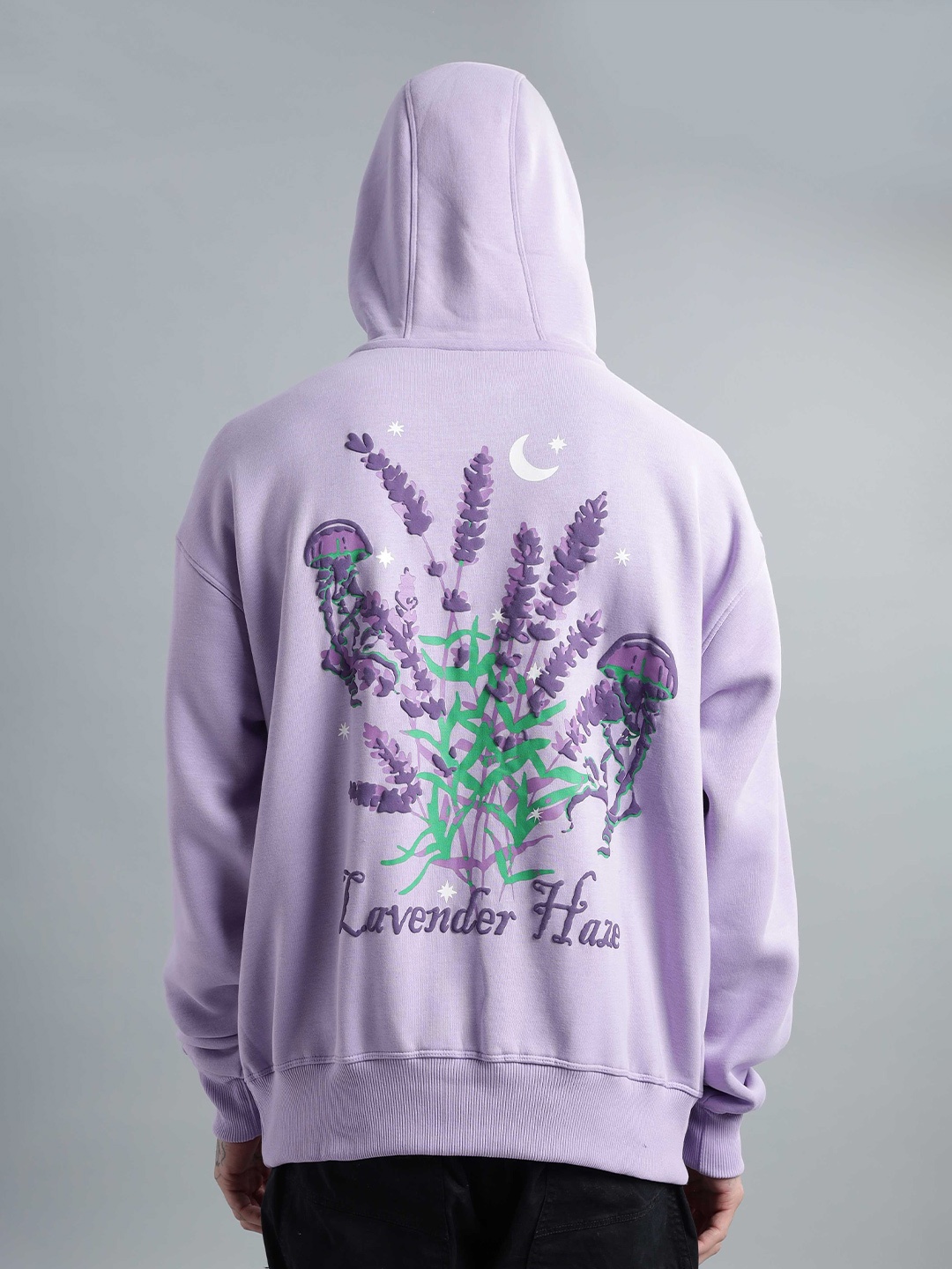 

BUMCHIQ Men Printed Hooded Pullover Sweatshirt, Pink