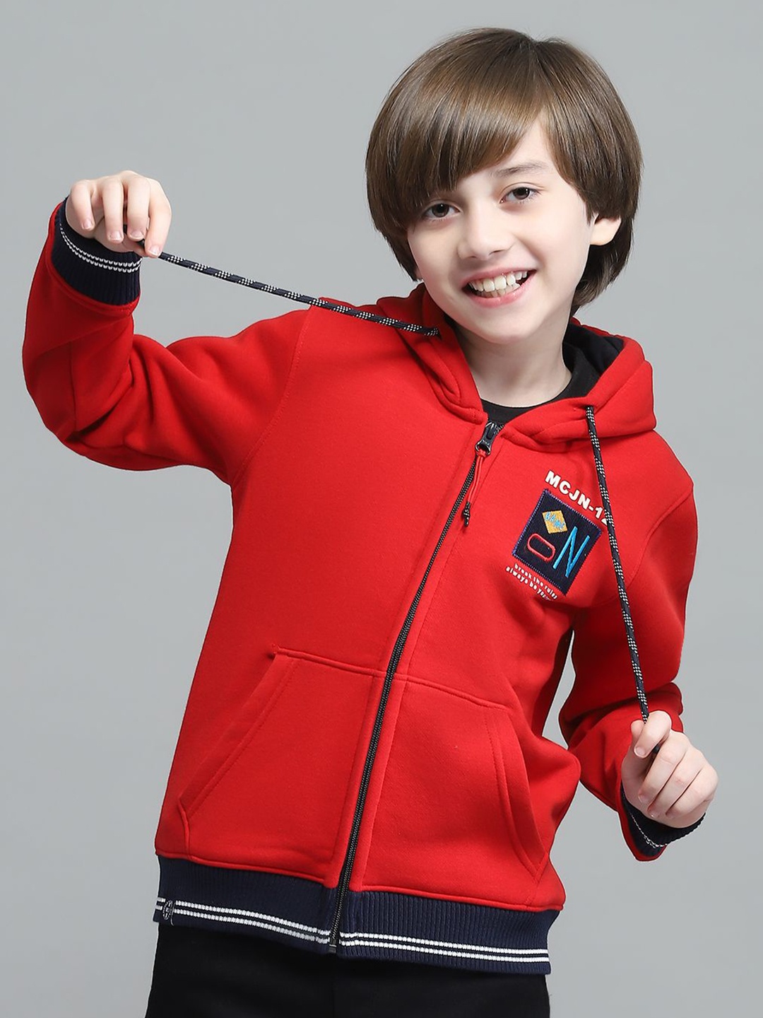 

Monte Carlo Boys Printed Hooded Sweatshirt, Red
