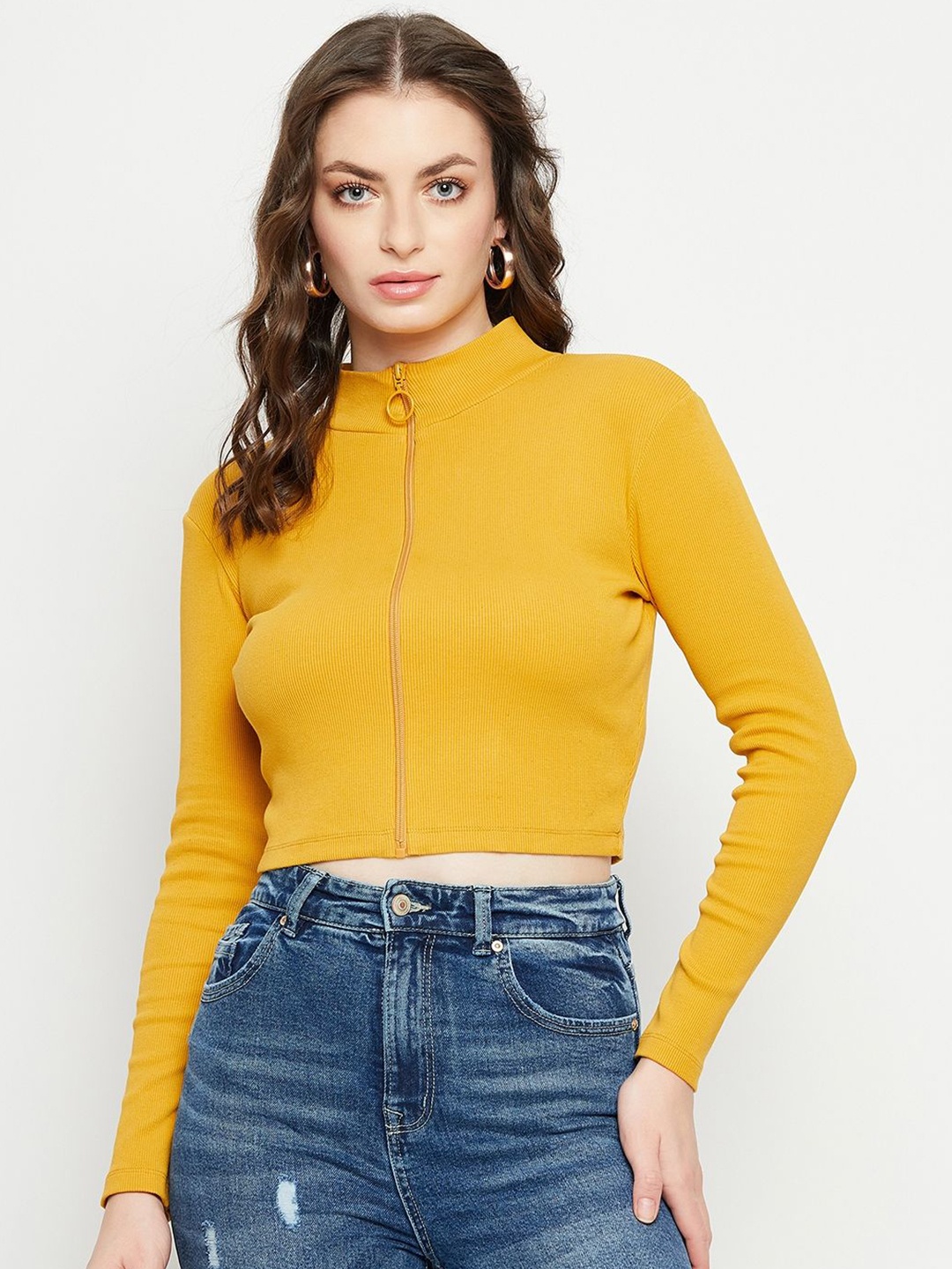 

Madame Cotton Crop Top, Yellow