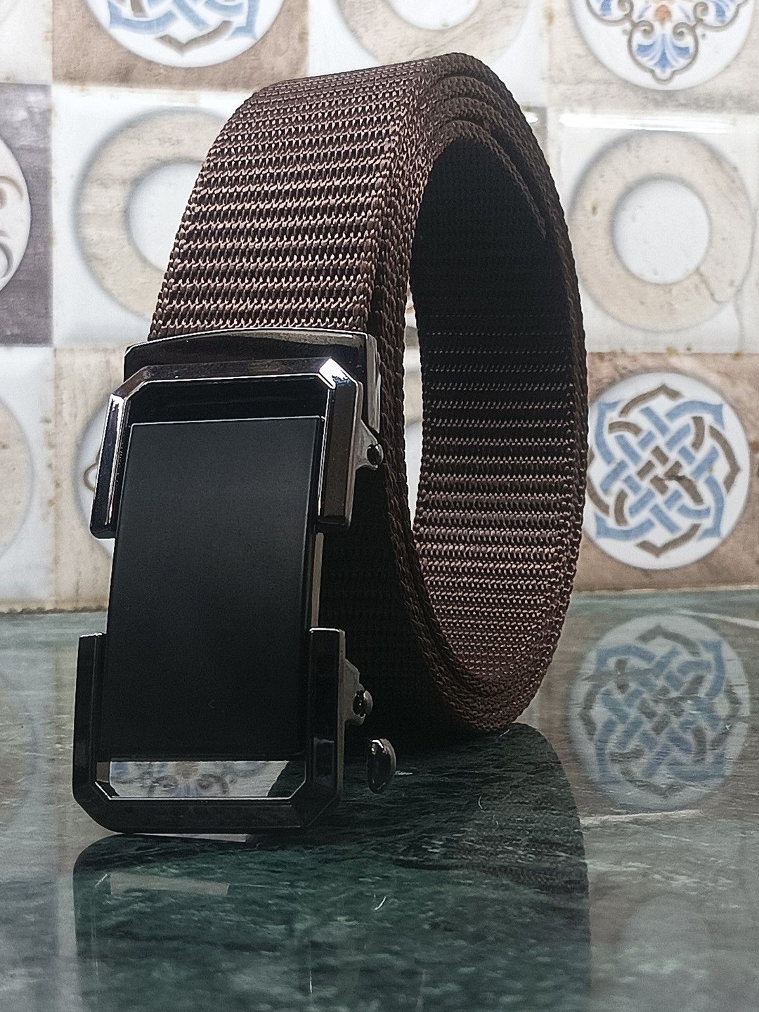 

Metronaut Men Textured Formal Belt, Brown