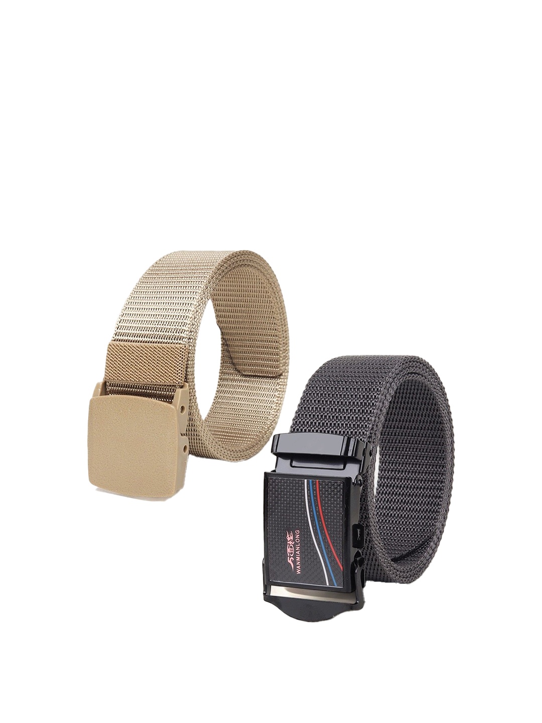 

Provogue Men Pack of 2 Textured Belt, Grey