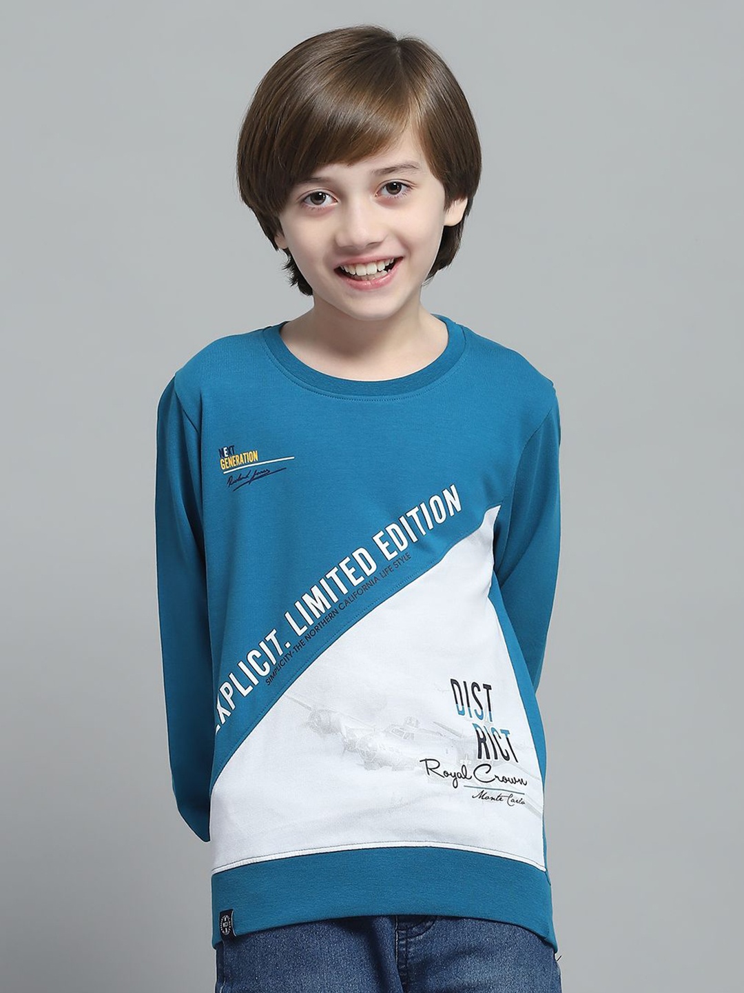 

Monte Carlo Boys Printed Sweatshirt, Teal