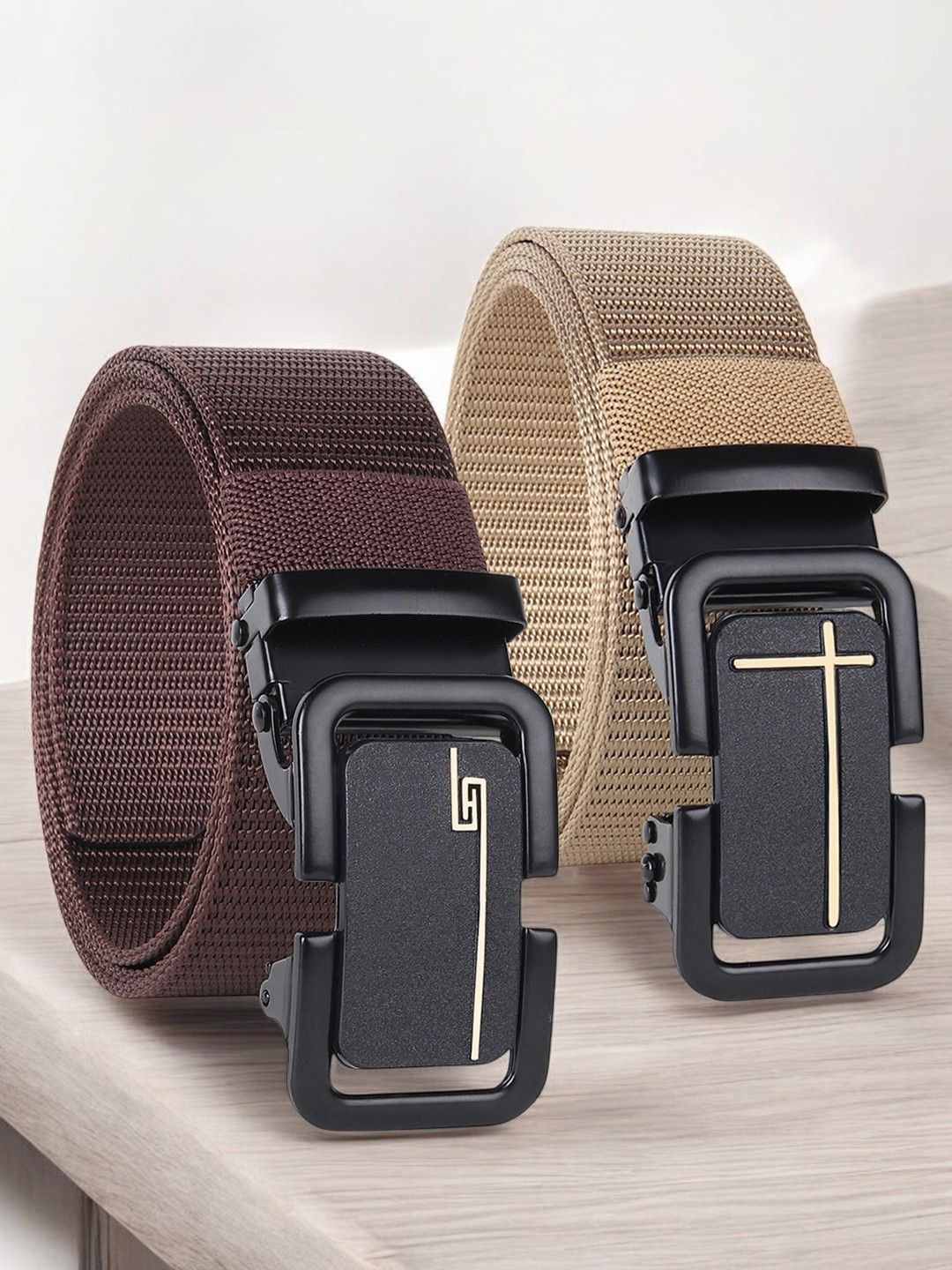 

Provogue Men Textured 2 Belt, Brown